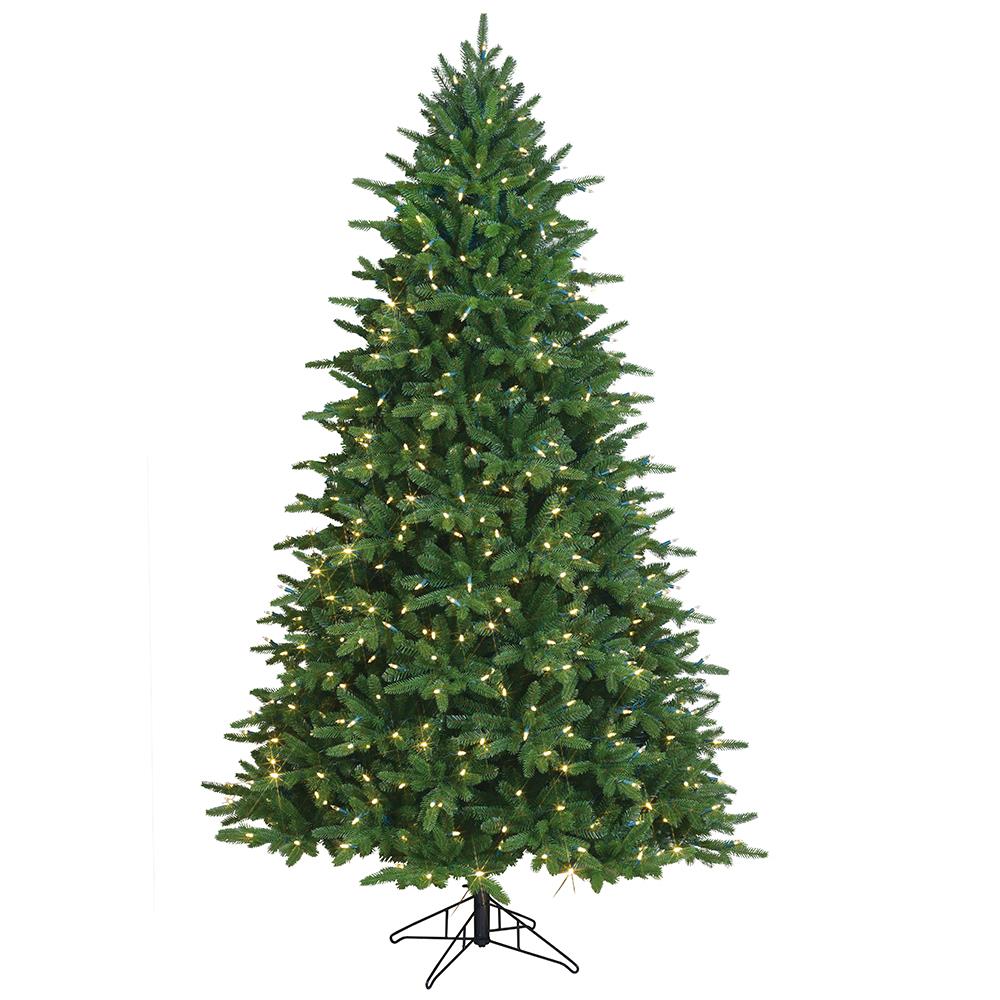 GE 7.5-ft Fraser Fir Pre-lit Traditional Artificial Christmas Tree with ...