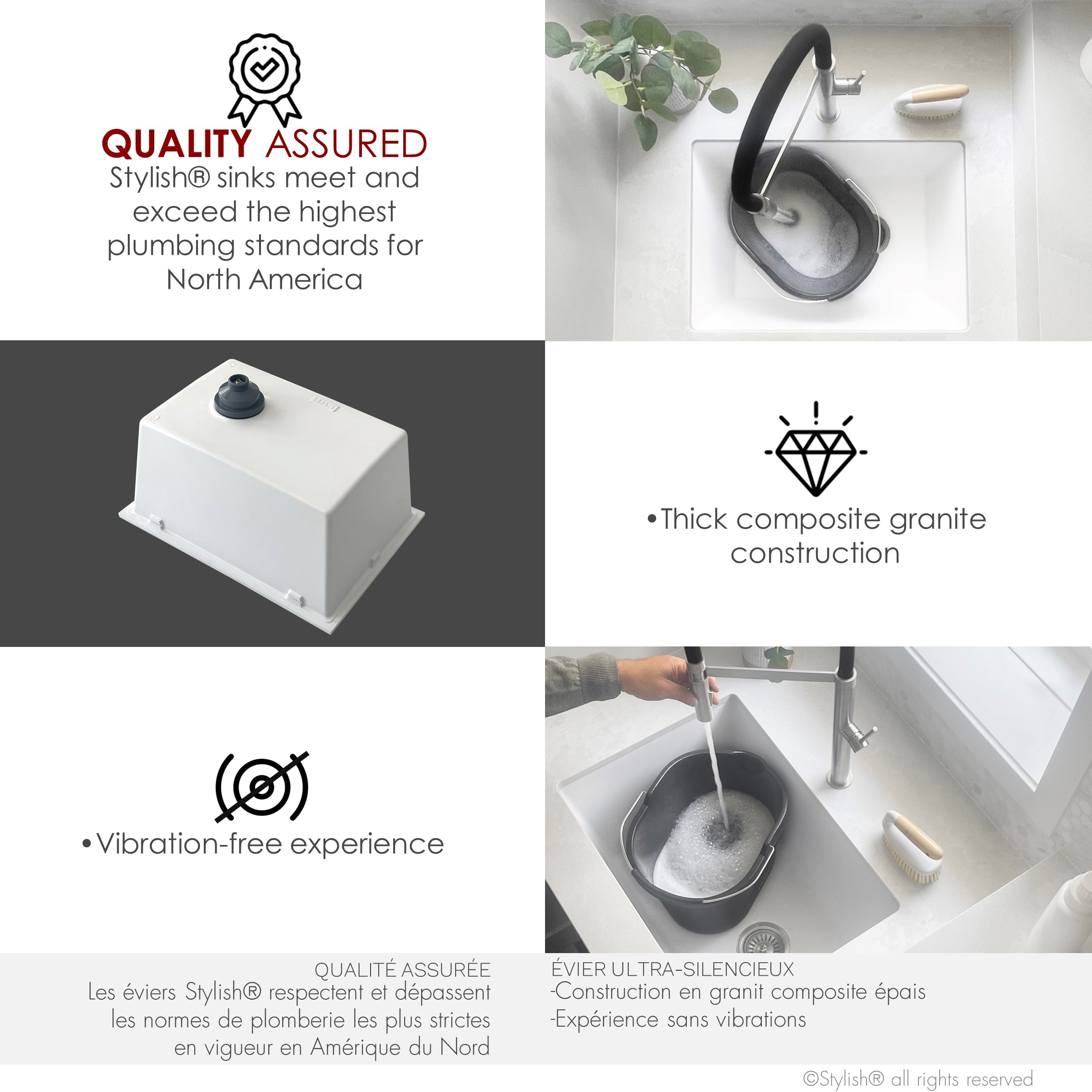 Stylish S-825H Kitchen-Sinks - View #10