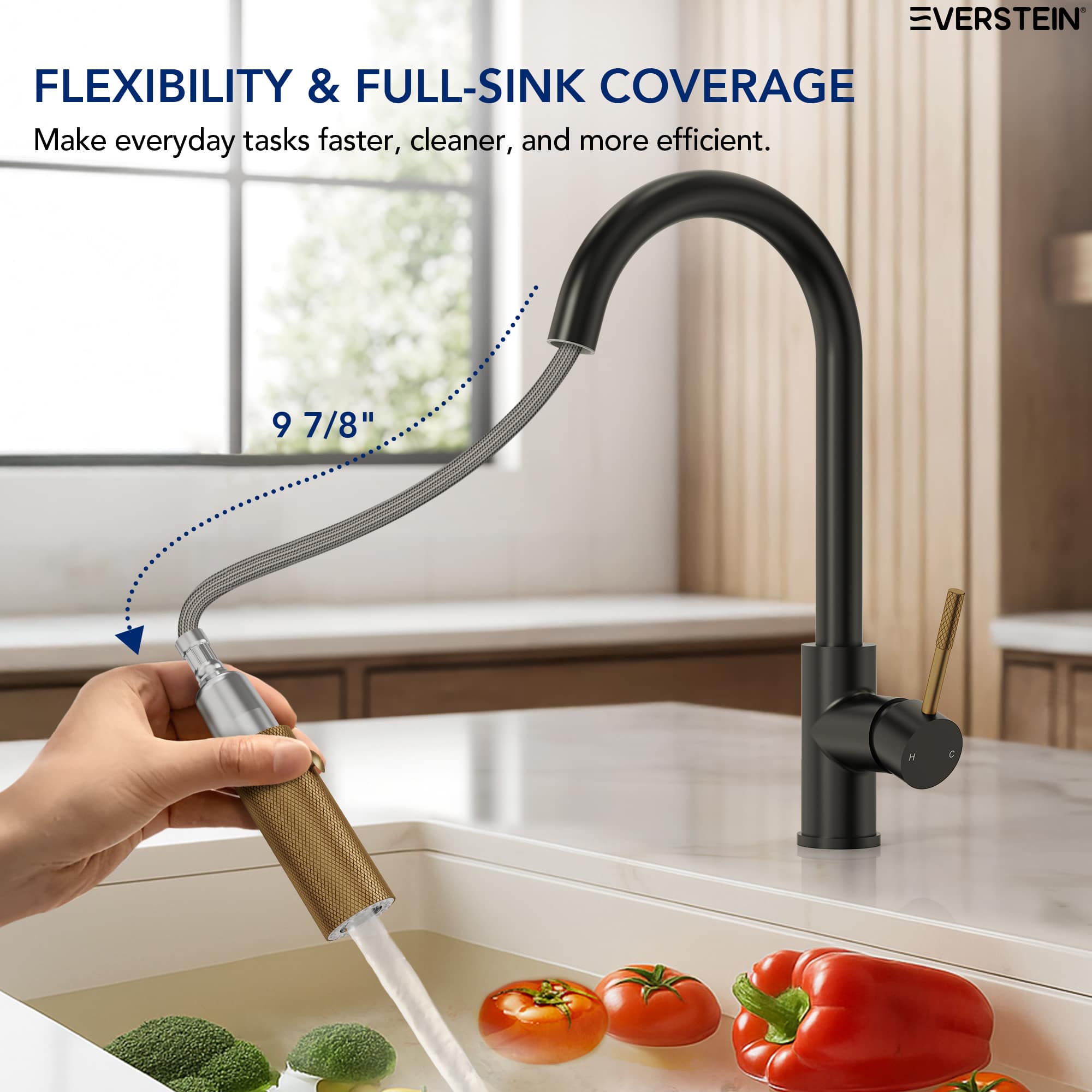 EVERSTEIN SFS-1176-BK-GD Kitchen-Faucets - View #4