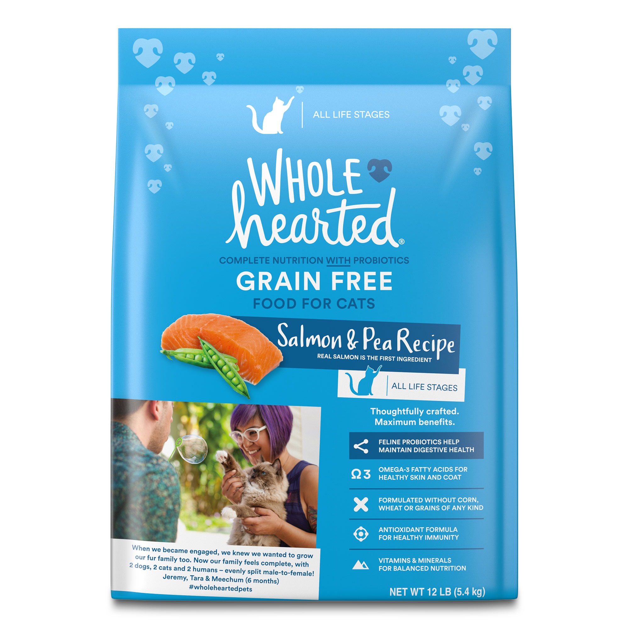 WholeHearted 3907695 Adult Salmon Cat Food 12-lb
