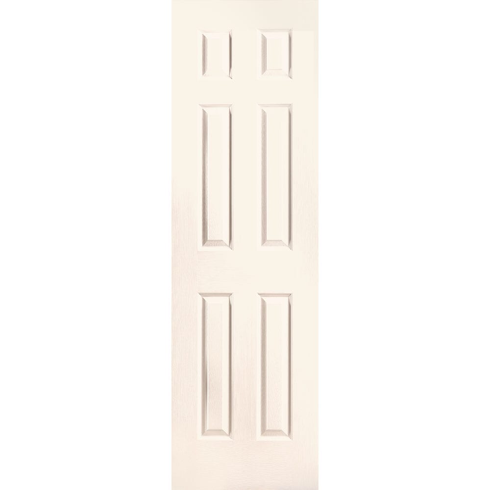 Masonite 1316837 Traditional 24-in x 80-in Moonglow 6-panel Textured Solid core Prefinished Molded composite Slab Door