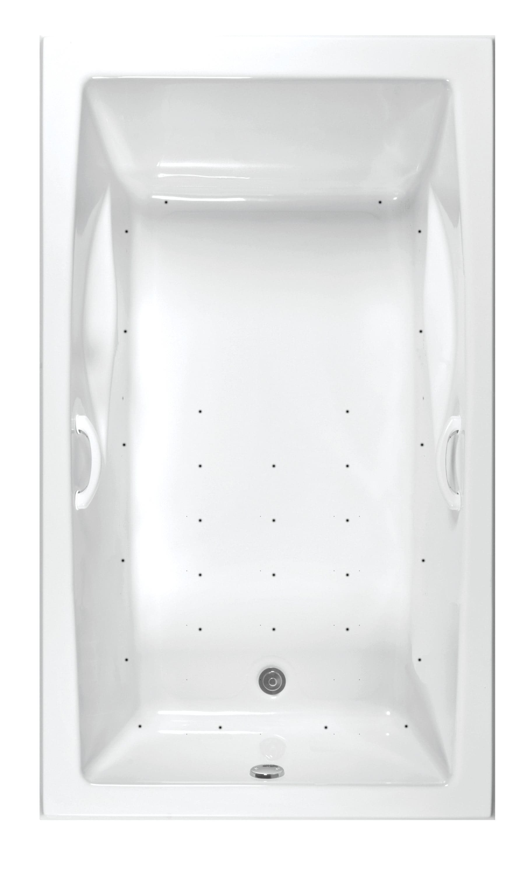 Mansfield 5374550000 Swirl-Way Luxury Series 36-in x 72-in White Acrylic Rectangular Drop-in and undermount Air bath ( Reversible Drain )