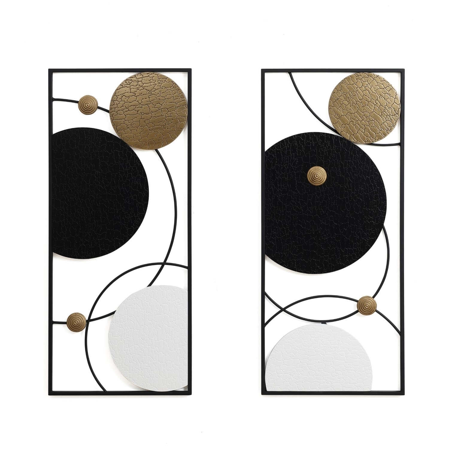 LuxenHome - 15.75-in W x 36.22-in H Metal Abstract Wall accent