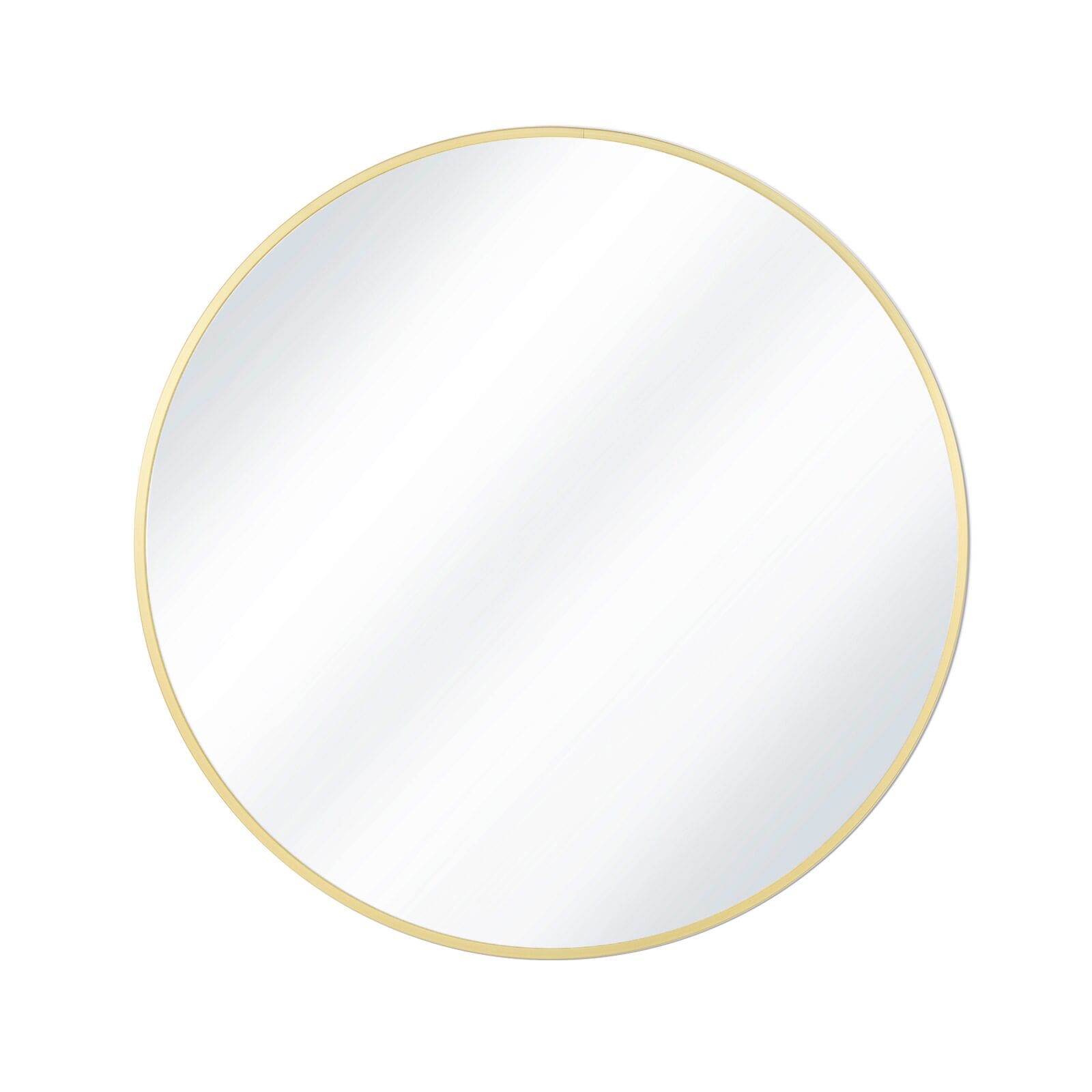 BEAUTYPEAK LS-YSJ-1908YJ20-G 19.7-Inches W x 19.7-Inches H Round Gold Framed Wall Mirror