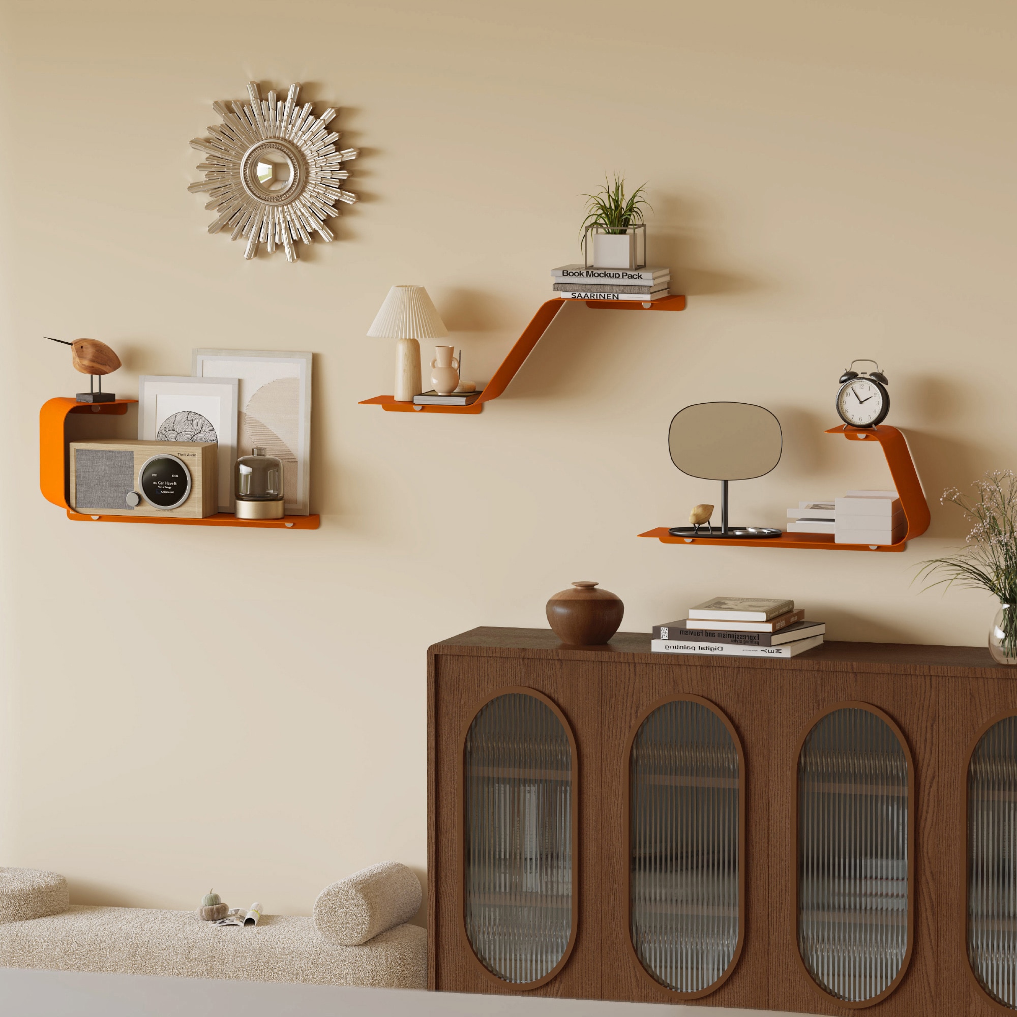 Sttoraboks FS-M001-ORANGE-LS Wall-Mounted-Shelving - View #7