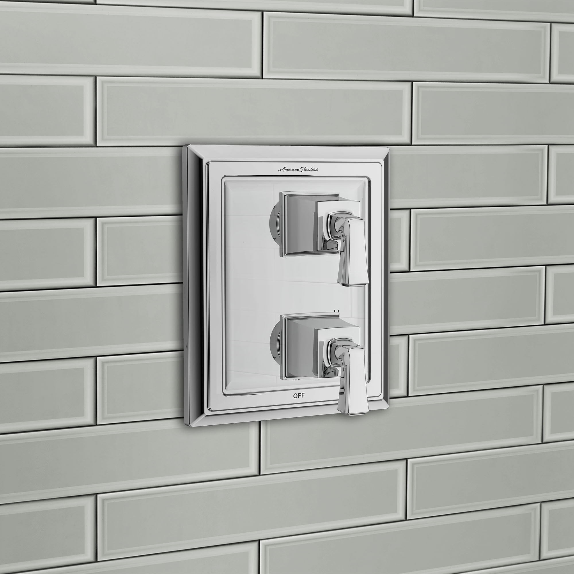 Polished Chrome 2-Handle Wall Mount Shower Diverter Trim