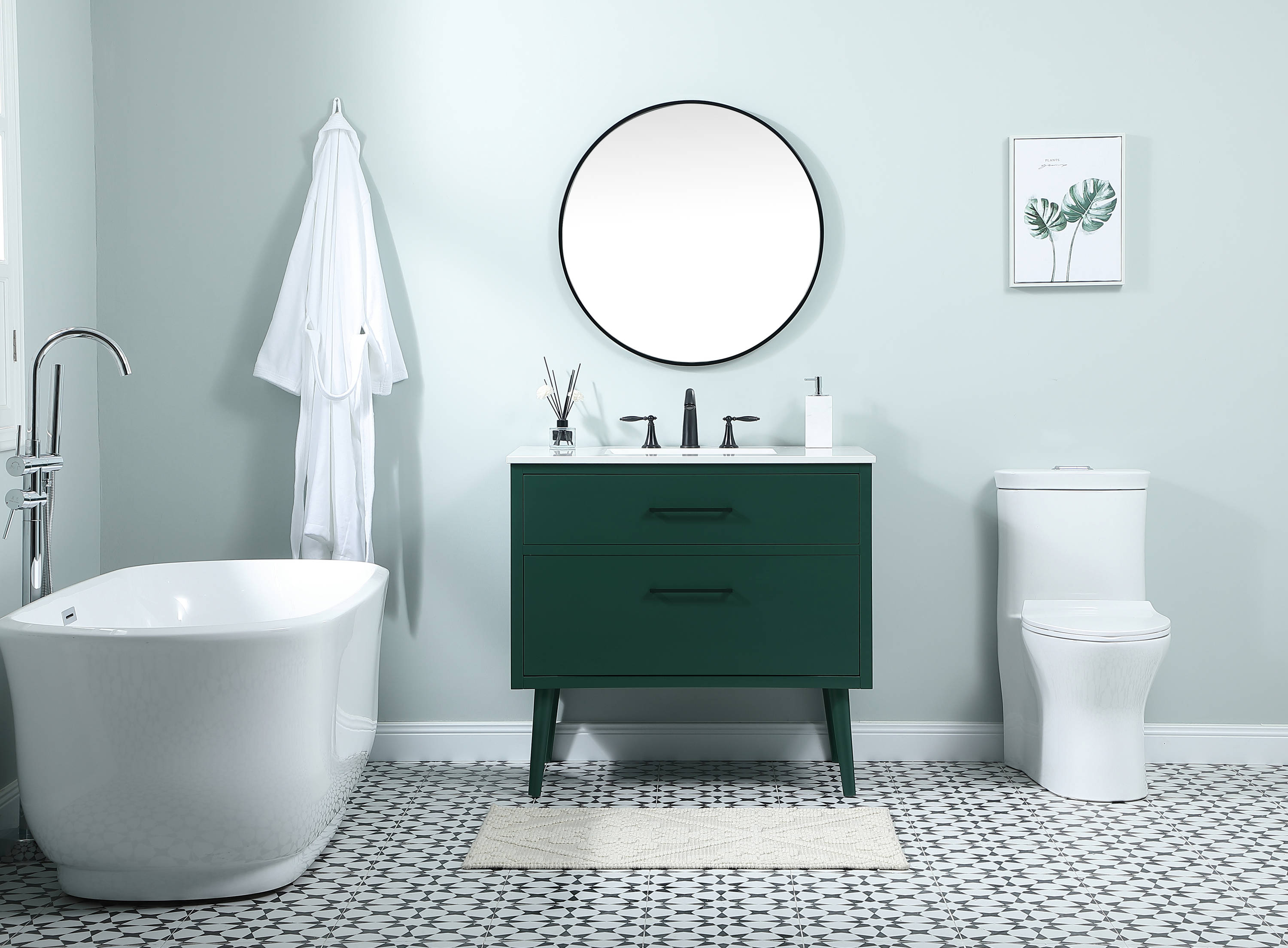 Elegant Decor HF123108MGN Bath-Vanity-Combo - View #5