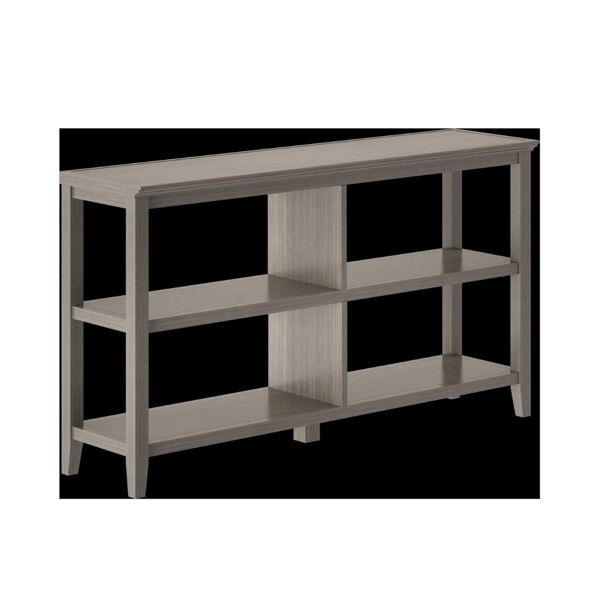 HomeRoots 4000379941 Washed Grey Wood 4 -Shelf Bookcase ( 54-in W x 30.25-in H x 13.75-in D ) Painted