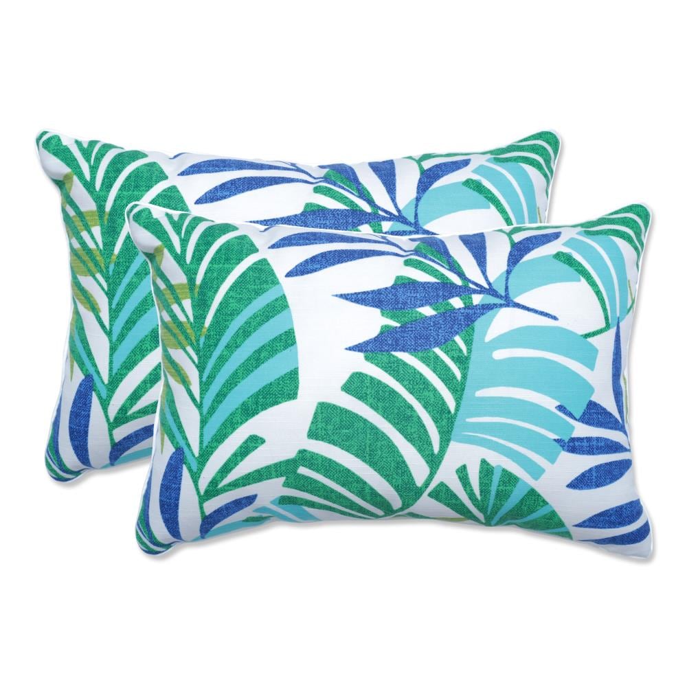Pillow Perfect 691565 Graphic Print Blue Square Throw Pillow