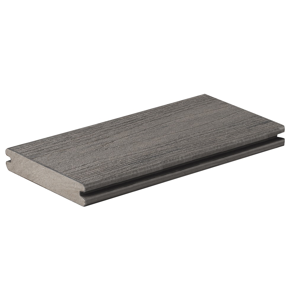 Reserve 1-in x 6-in x 16-ft Driftwood Grooved Composite Deck Board in Gray | - TimberTech RCGV5416DW-FR