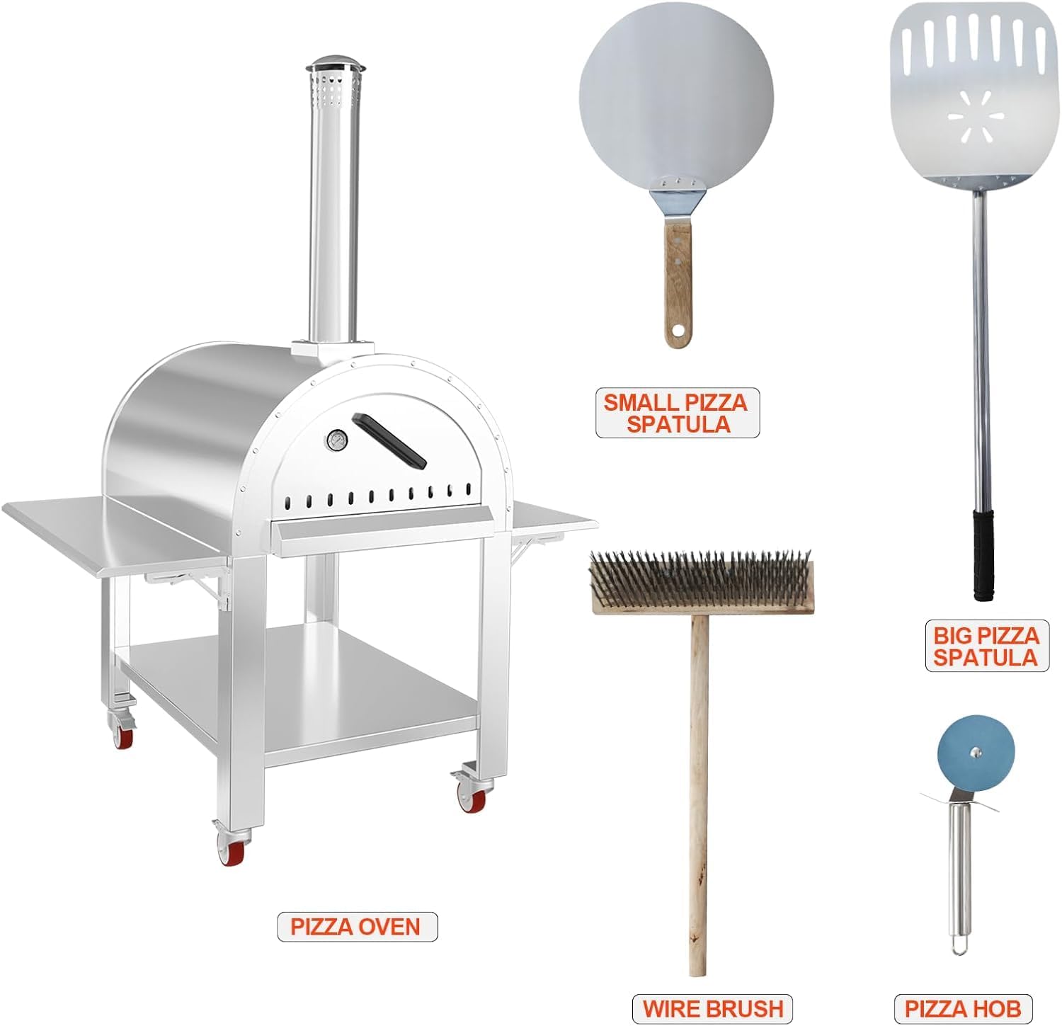 Qeetex PSKX-PIS-010290R9 Outdoor-Pizza-Ovens - View #3