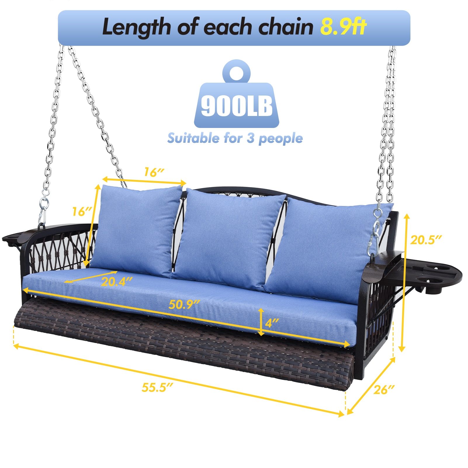 CESICIA YXW-07A Replace-Porch-Swing-Glider-Tops - View #2
