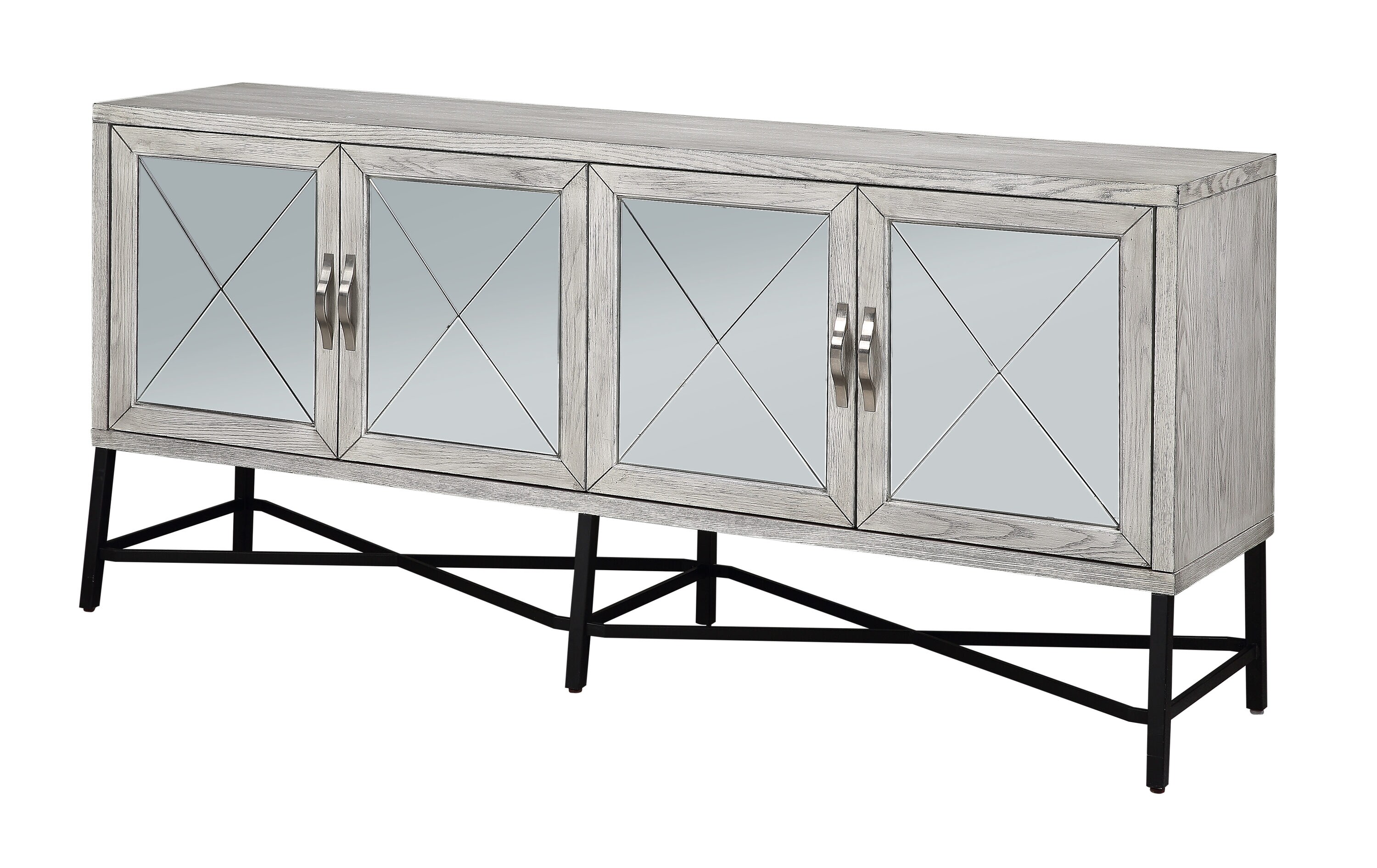 Coast to Coast 48173 Gabby Hazy White Transitional Mdf Media Cabinet