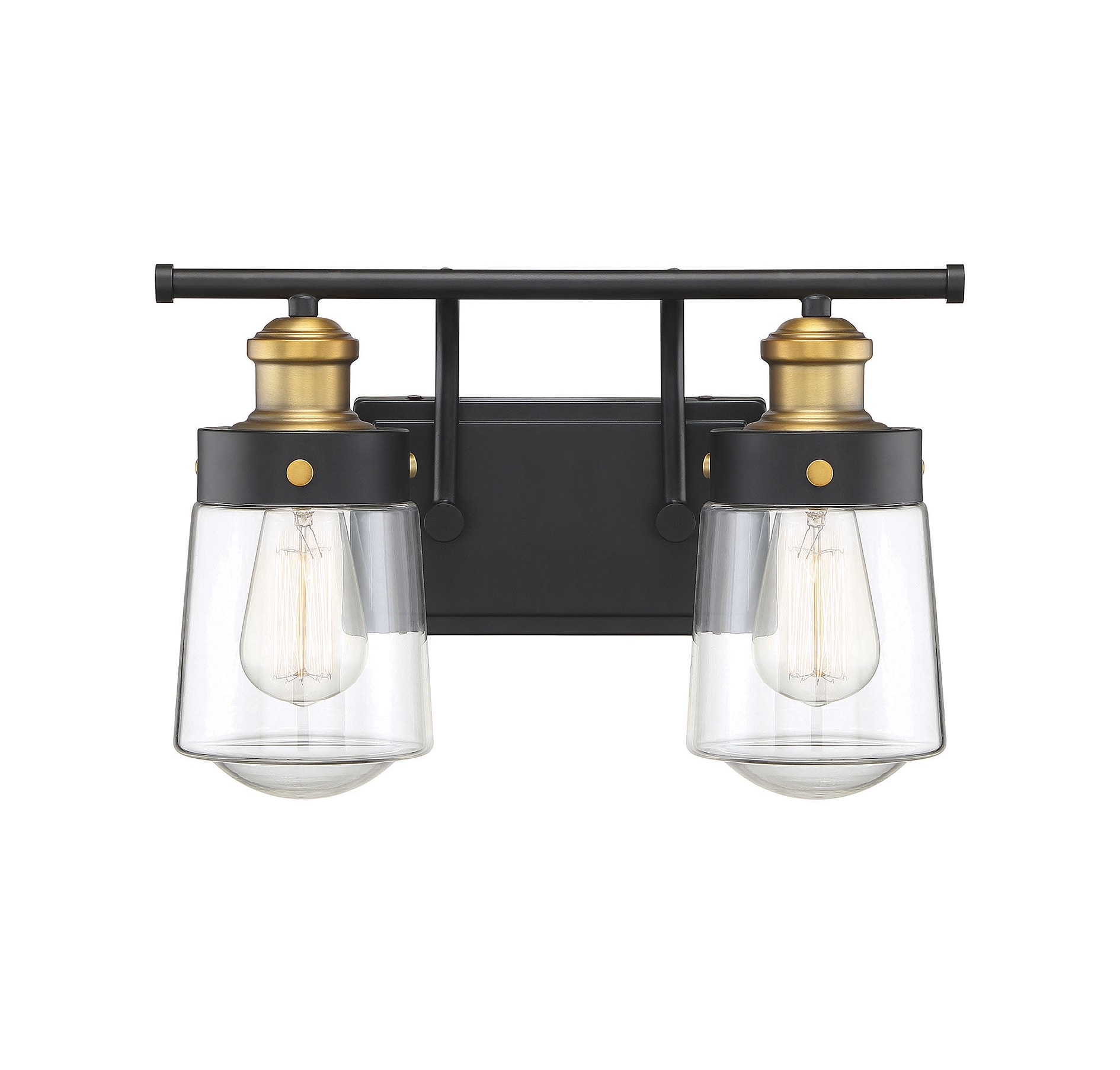 Savoy House 8-2069-2-51 Macauley 14.5-in 2 -Light Brushed Black Rustic Vanity light