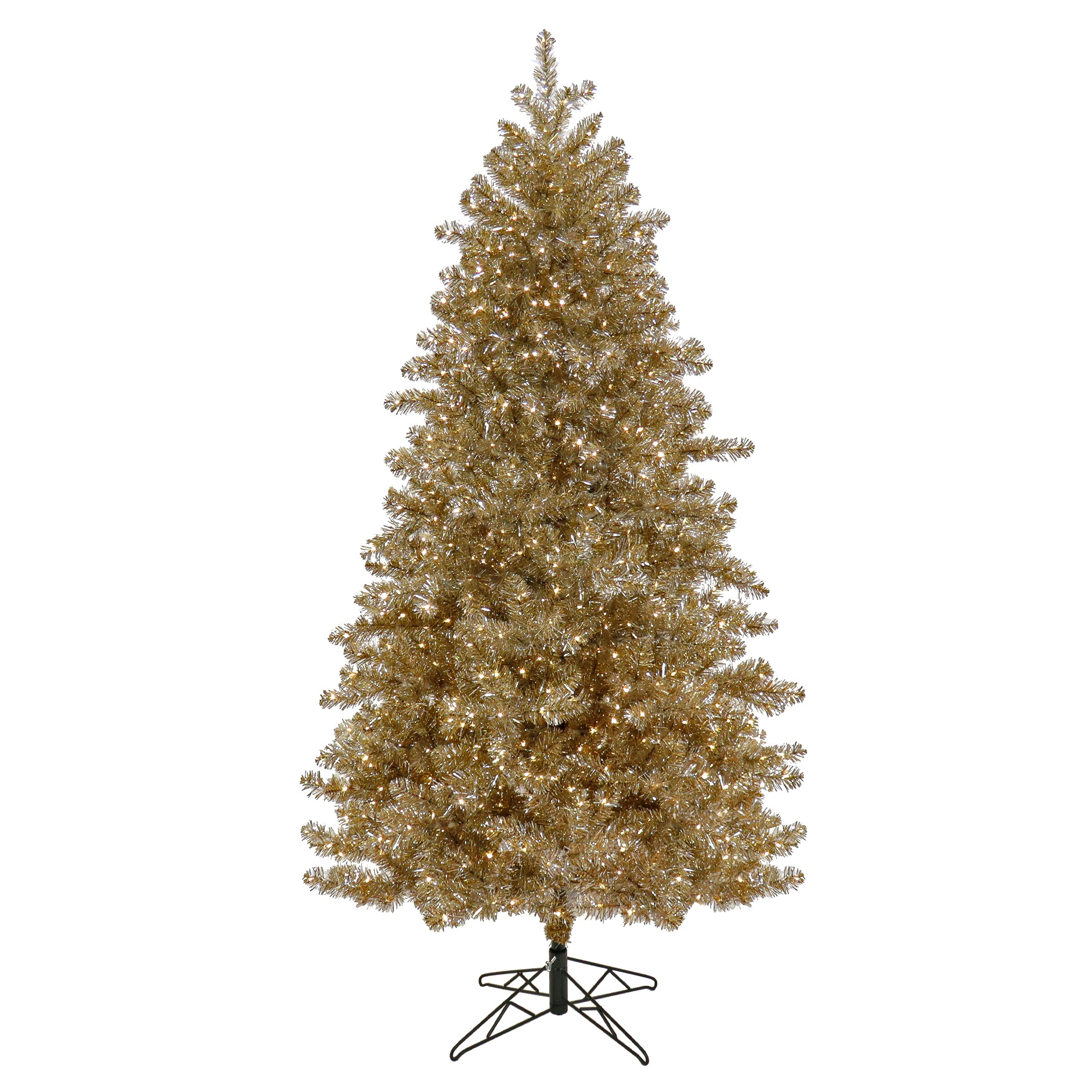 National Tree Company XPL13-304L-75 7.5-Feet Pre-lit Silver Artificial Christmas Tree with White LED Lights