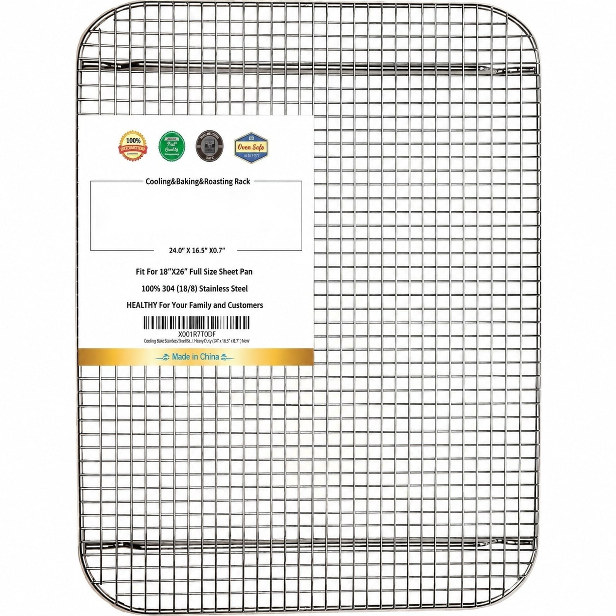 Aoibox Commercial Grade 304 Stainless Steel Wire Rack for Full Size Sheet Pan 18 x 26 in Heavy Duty 3 2 lb #LABXJD4D