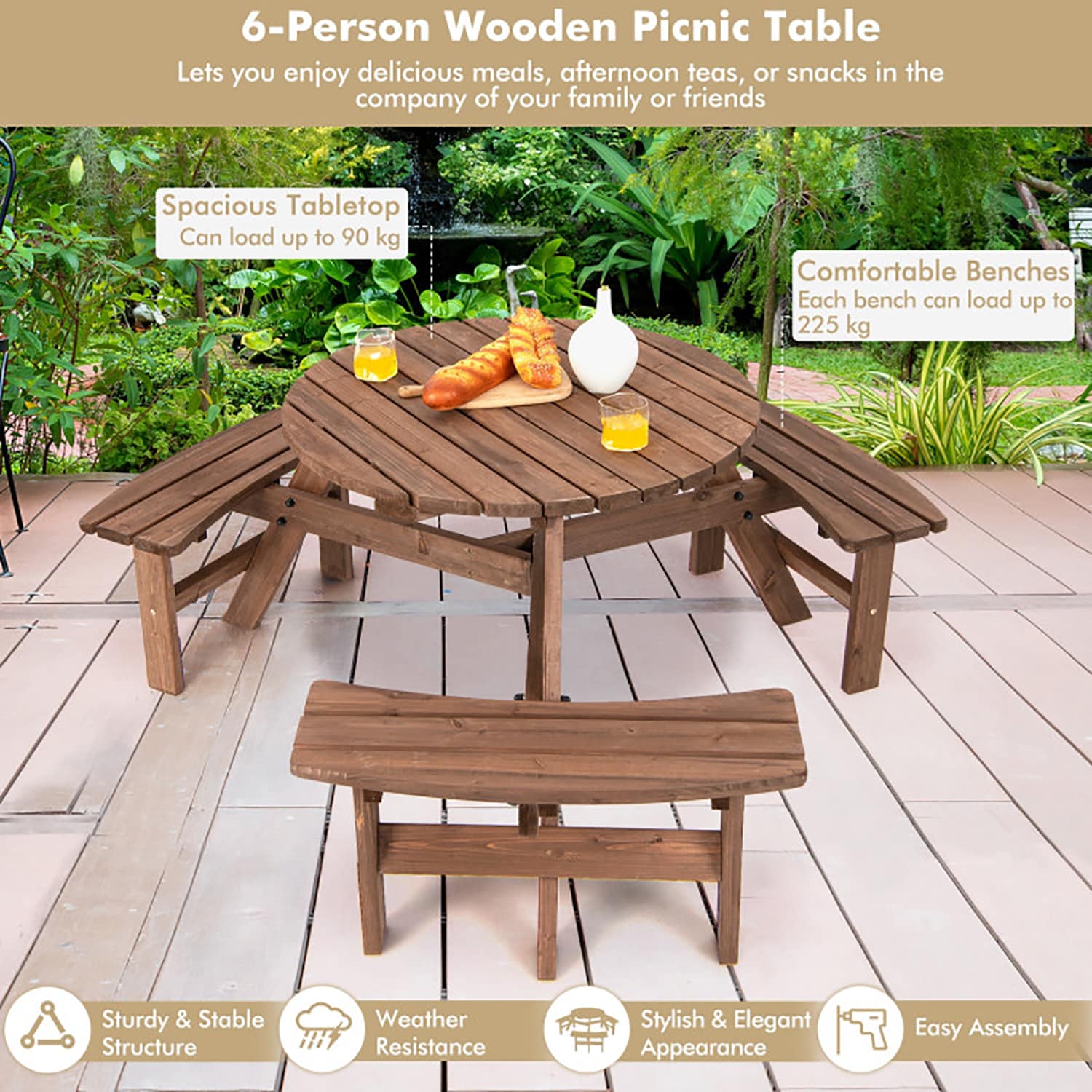 GZMR HOJO-8622-WH Patio-Dining-Sets - View #4