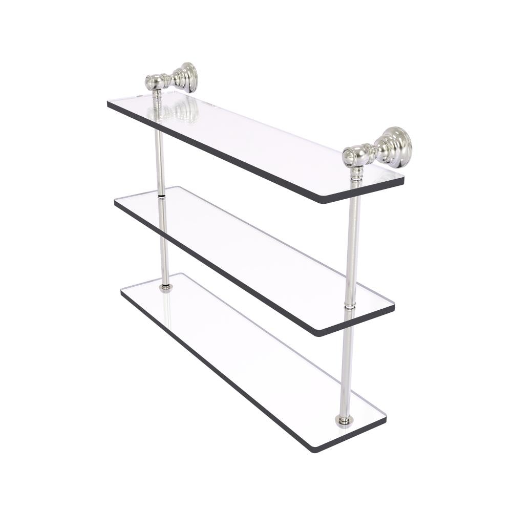 Allied Brass CL-5-22-SN Carolina Satin Nickel 3 -Tier Wall mount Bathroom Shelf ( 22-in x 16-in x 5-in )