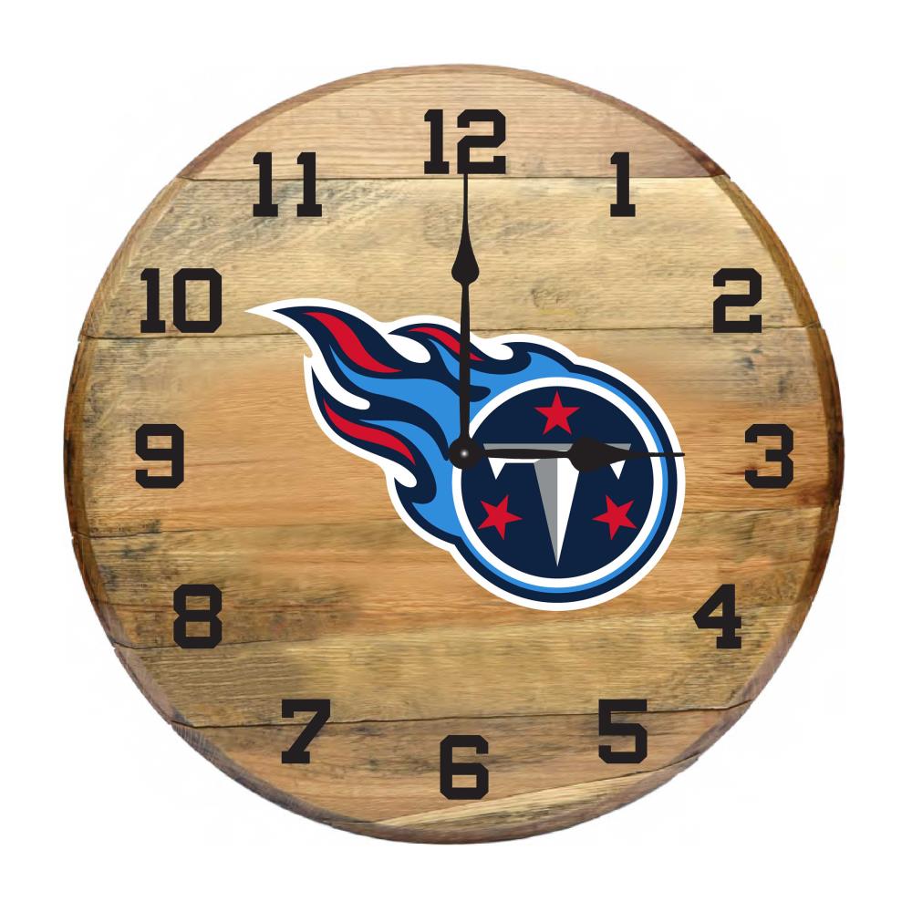 Imperial Miami Dolphins Oak Barrel Clock