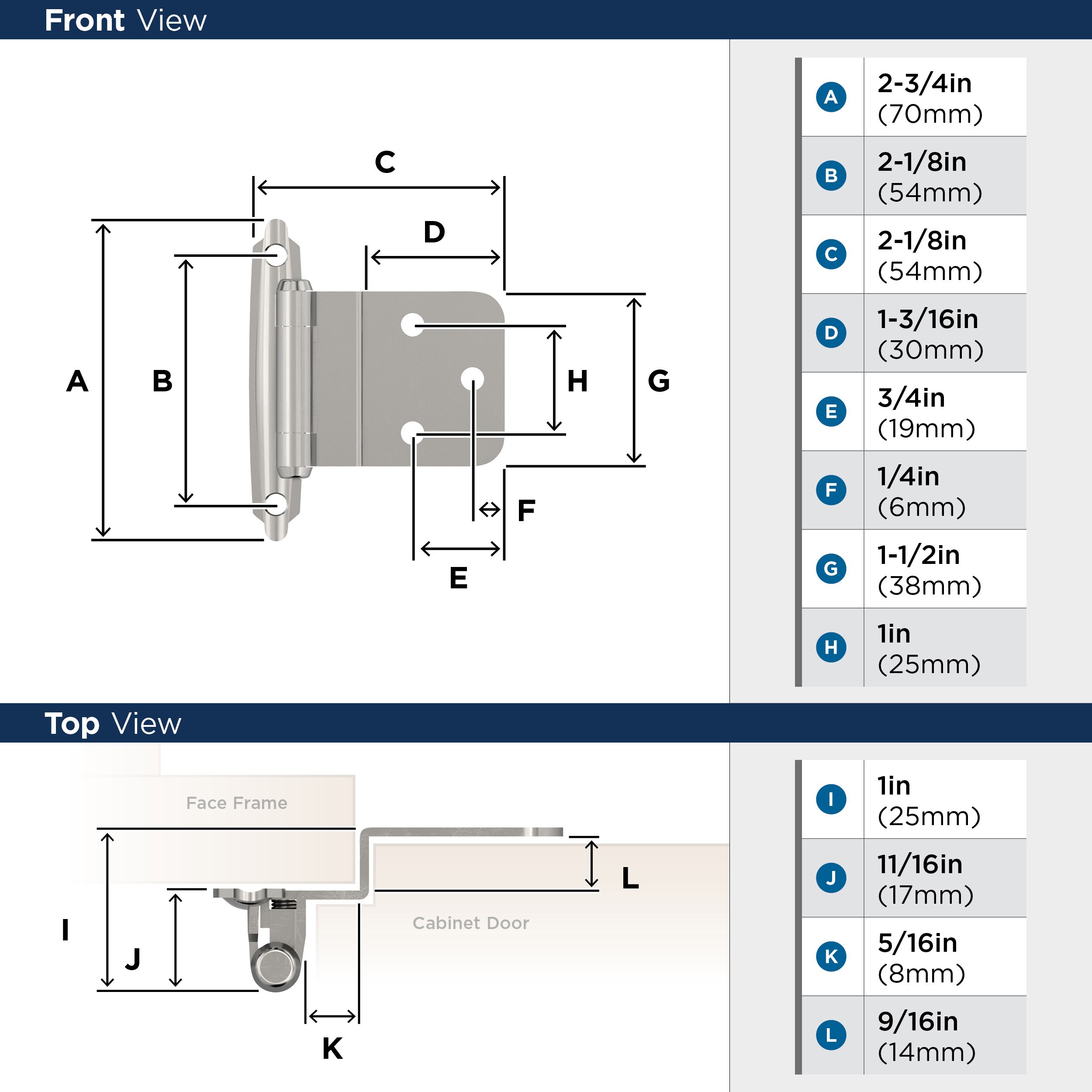 Amerock BPR342826 Cabinet-Hinges - View #5
