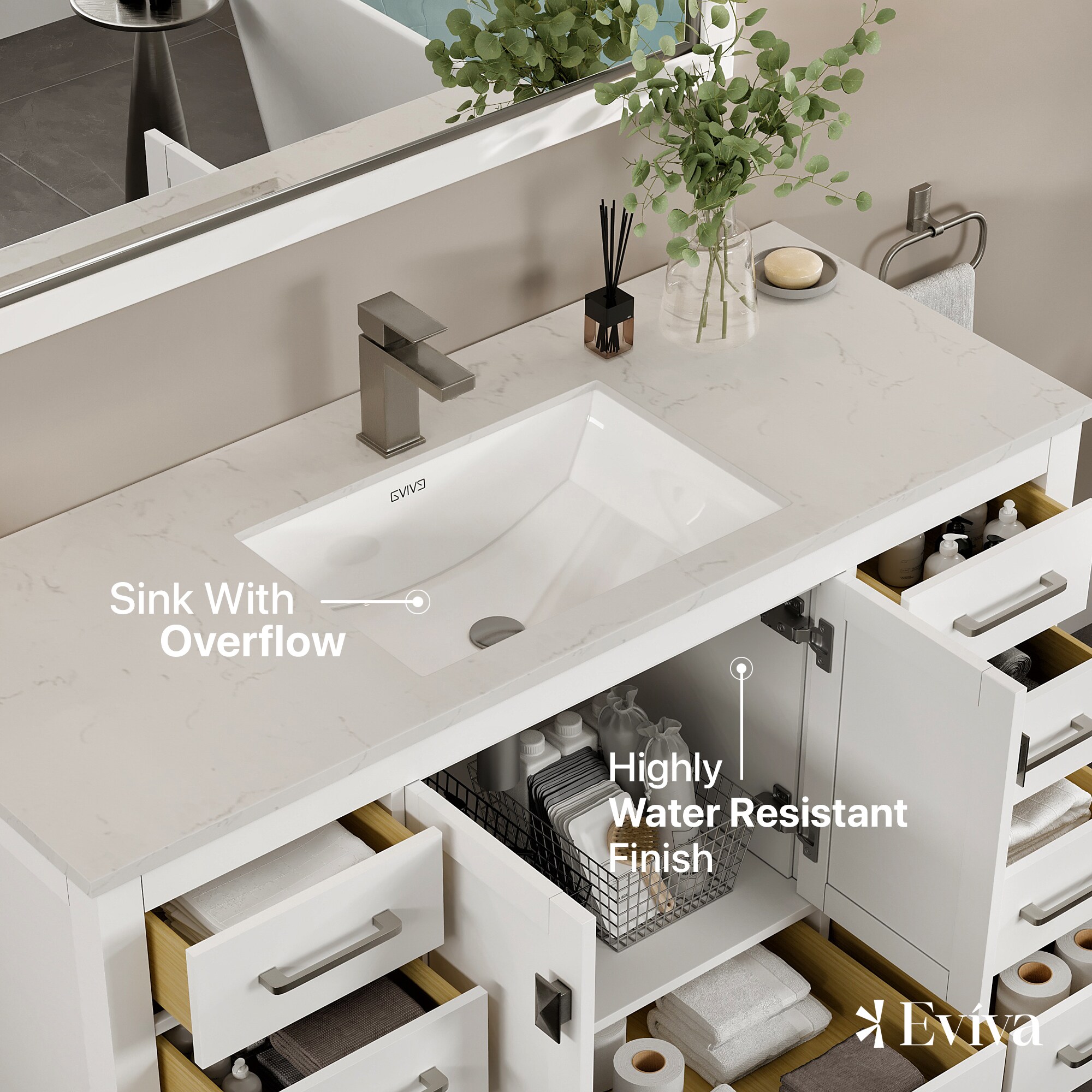 Eviva TVN414-54X18WH Bath-Vanity-Combo - View #3