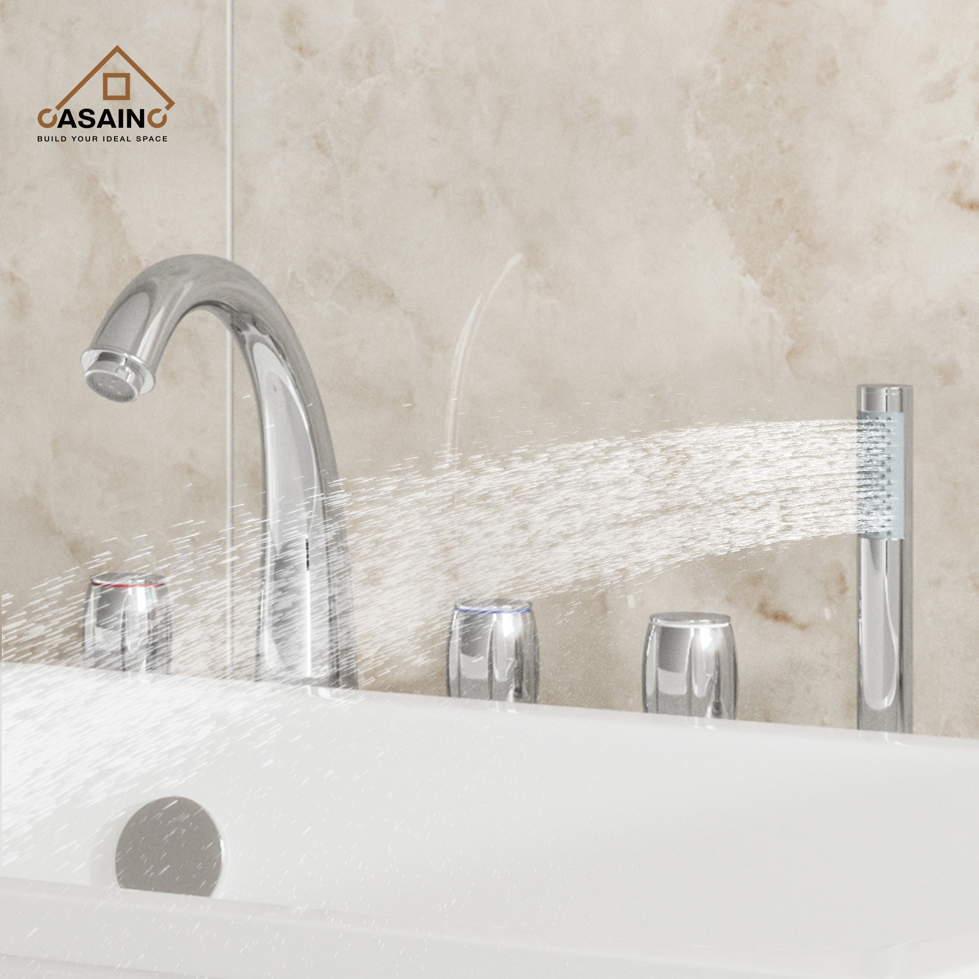 CASAINC KCLT0056-BG Roman-Tub-Faucets - View #4