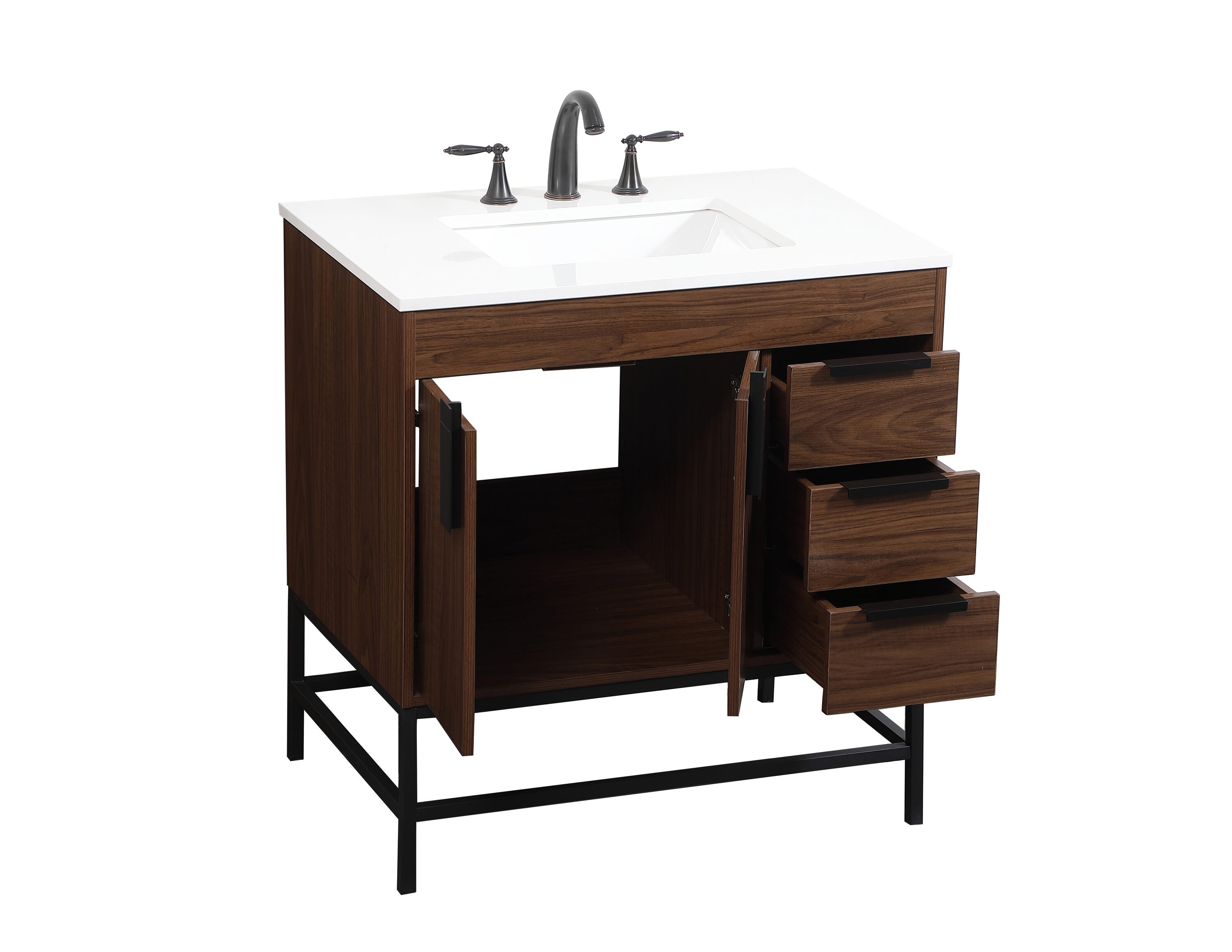 Elegant Decor HF146496MWT Bath-Vanity-Combo - View #10