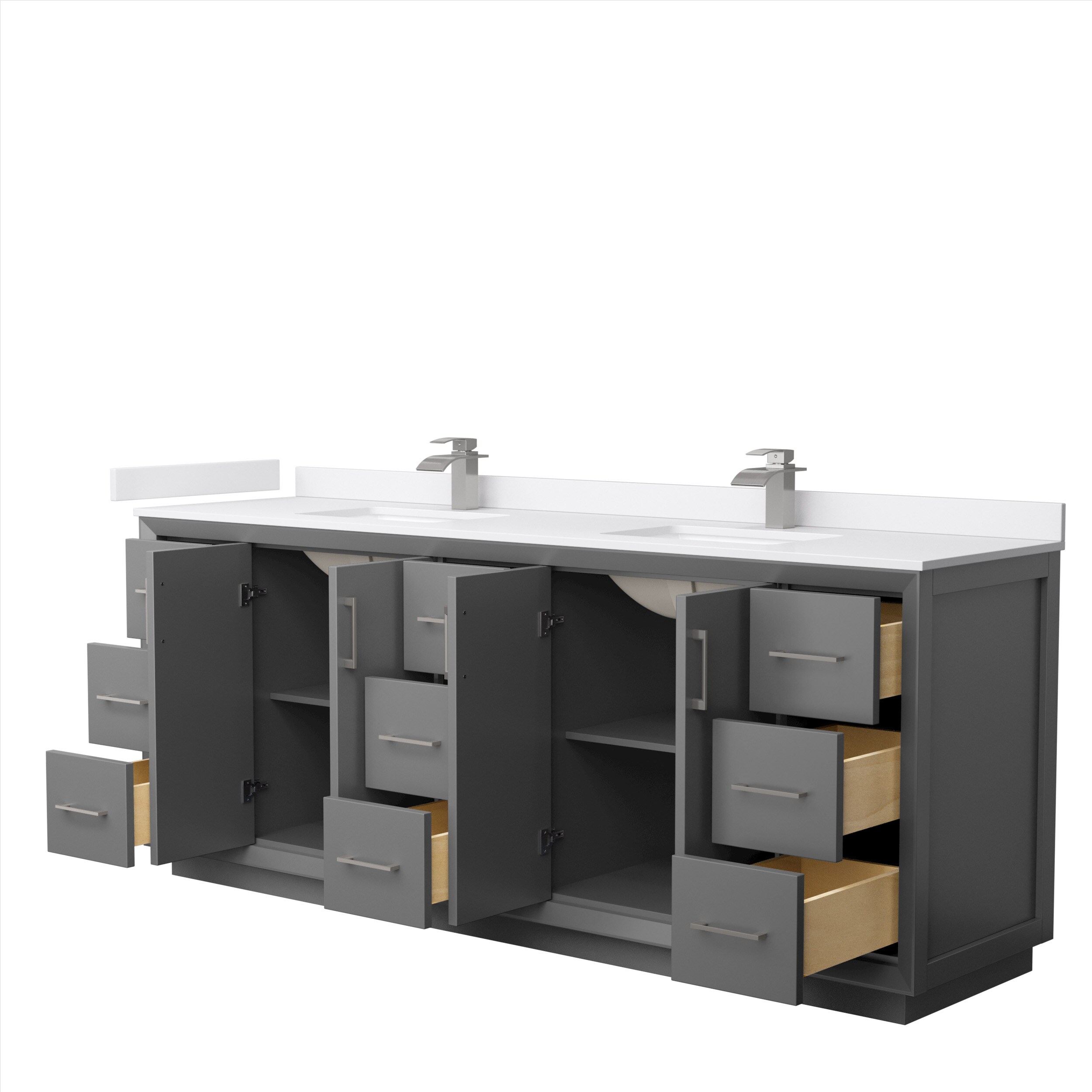 Wyndham Collection WCF414184DKGWCUNSMXX Bath-Vanity-Combo - View #2