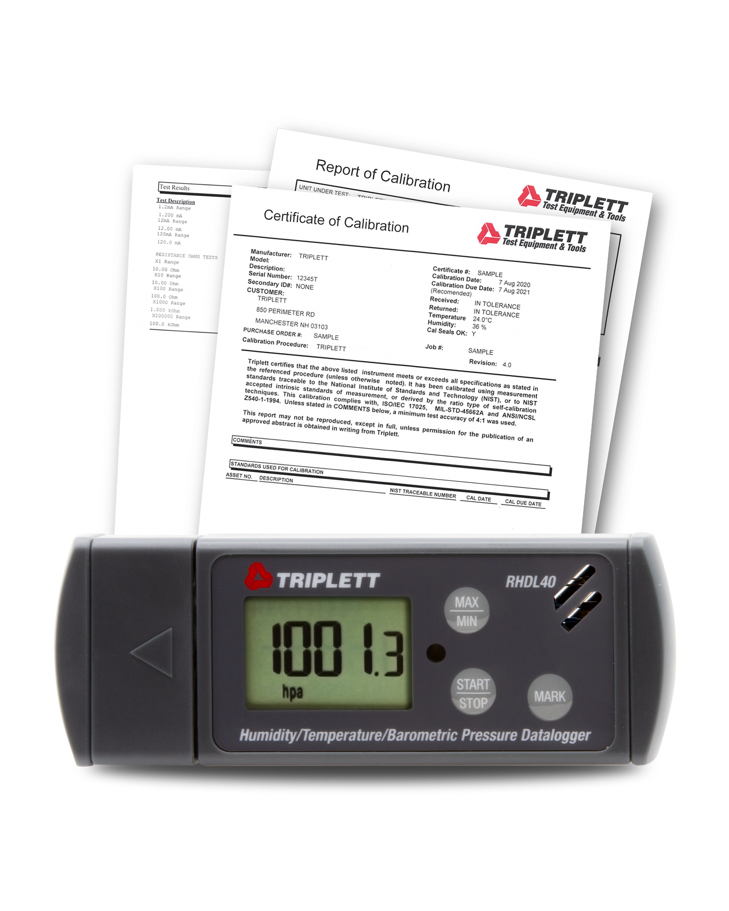 TRIPLETT RHDL40-NIST LED Display Specialty Meter