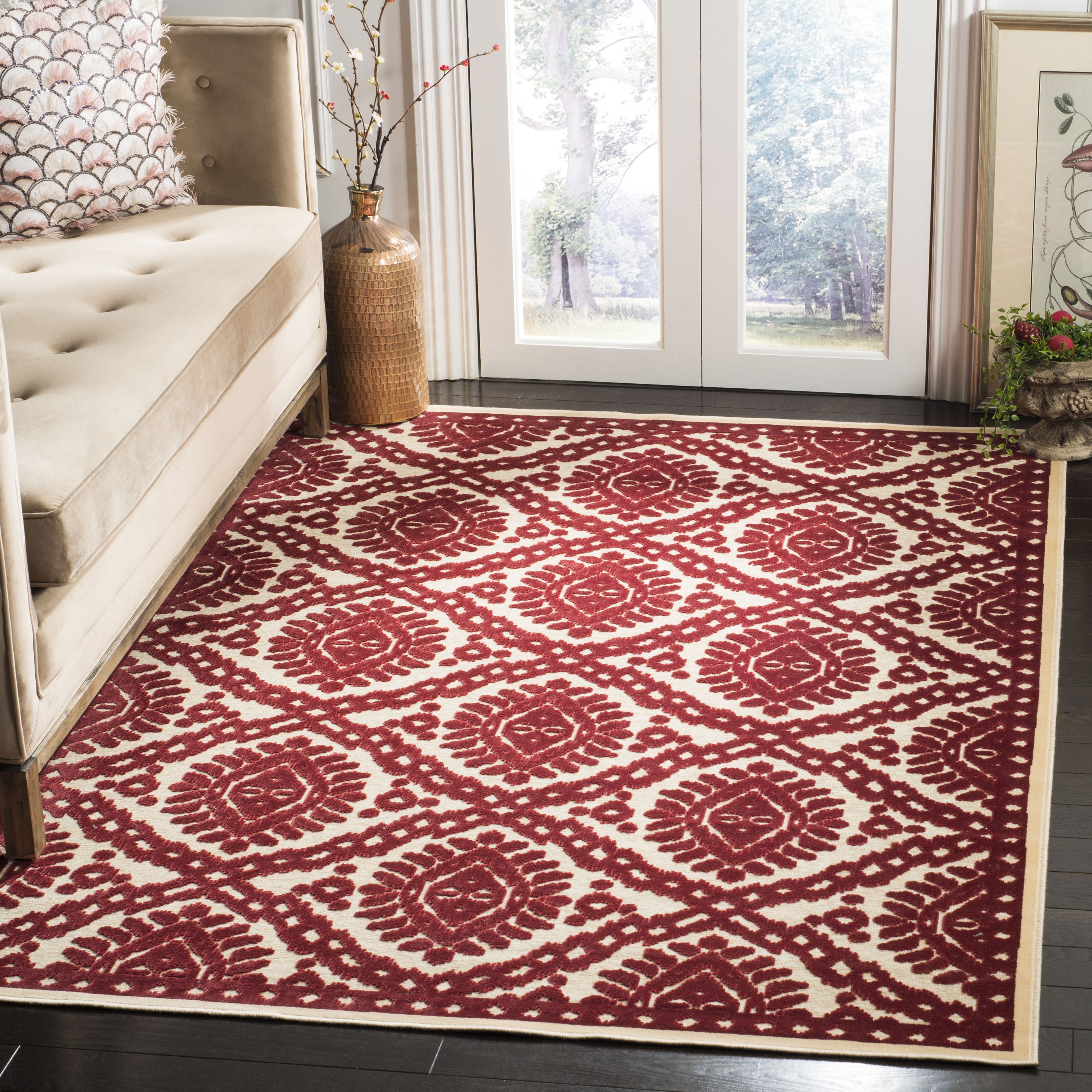 Martha Stewart MSR4443M-8 Delean 8 x 11 (ft) Tufted Synthetic Barn Rectangular Indoor Abstract Farmhouse/Cottage Area rug