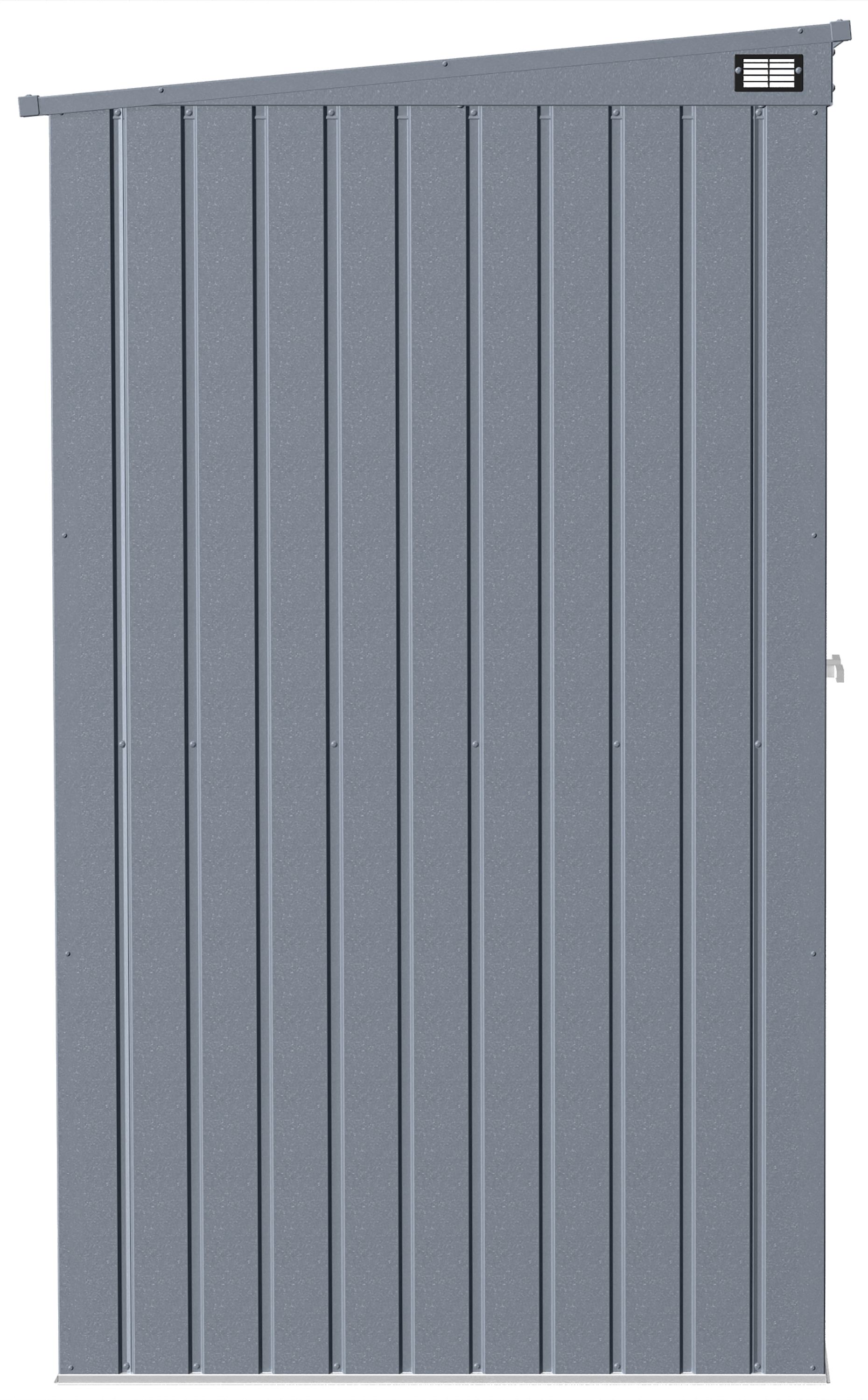 Anthracite Galvanized Steel 10-ft x 4-ft Storage Shed Kit