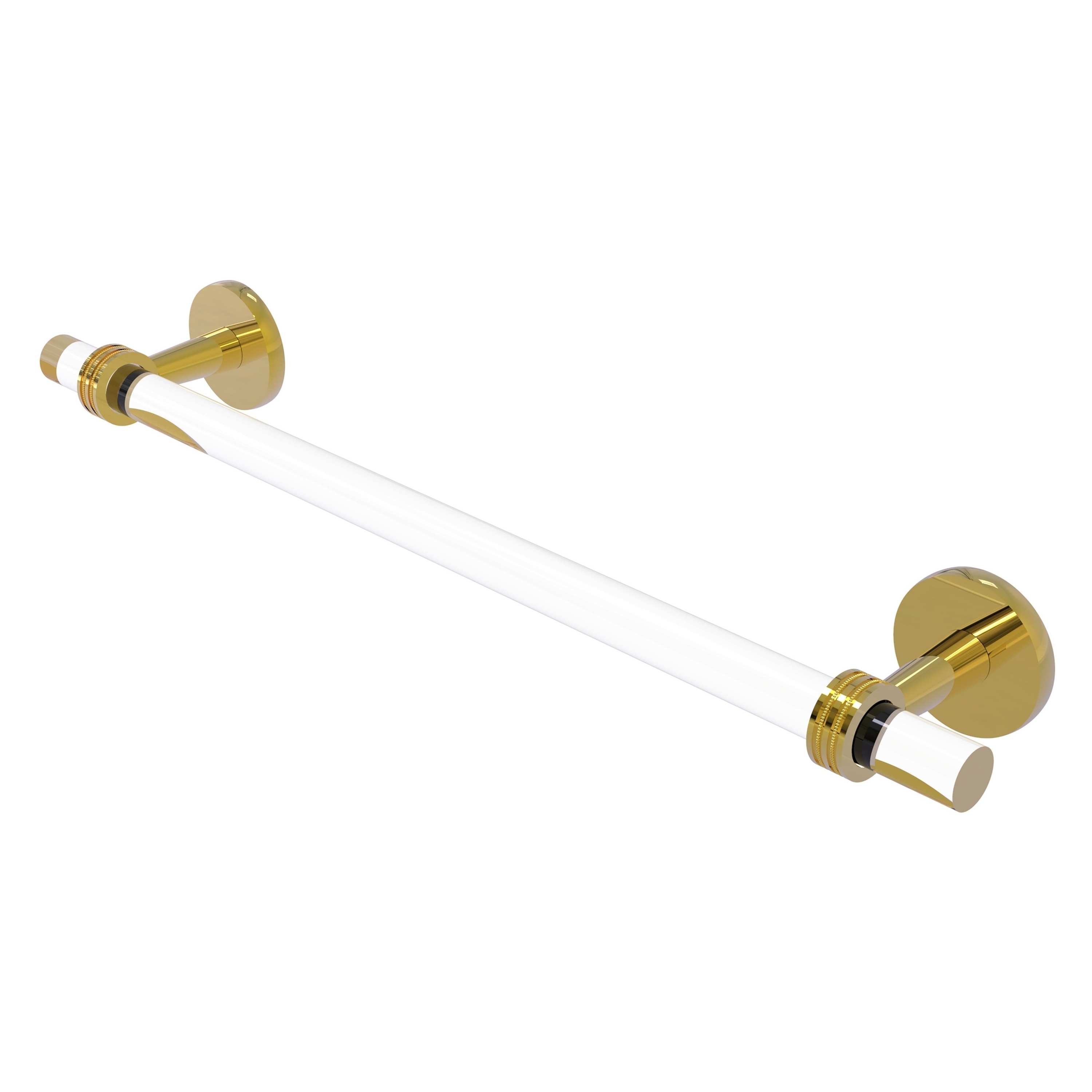 Allied Brass CV-41D-36-PB Clearview 36-in Polished Brass Wall mount Single Towel Bar