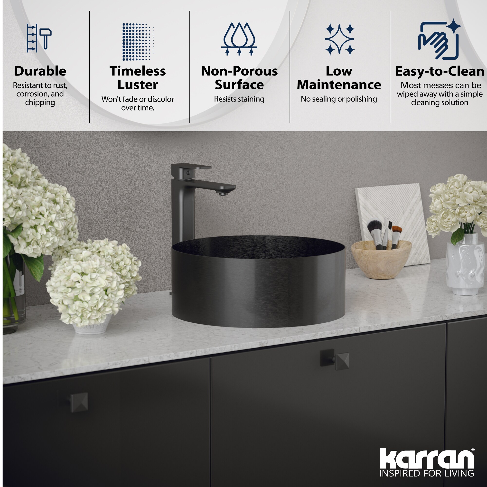 Karran CCV200GG Bath-Sink - View #5