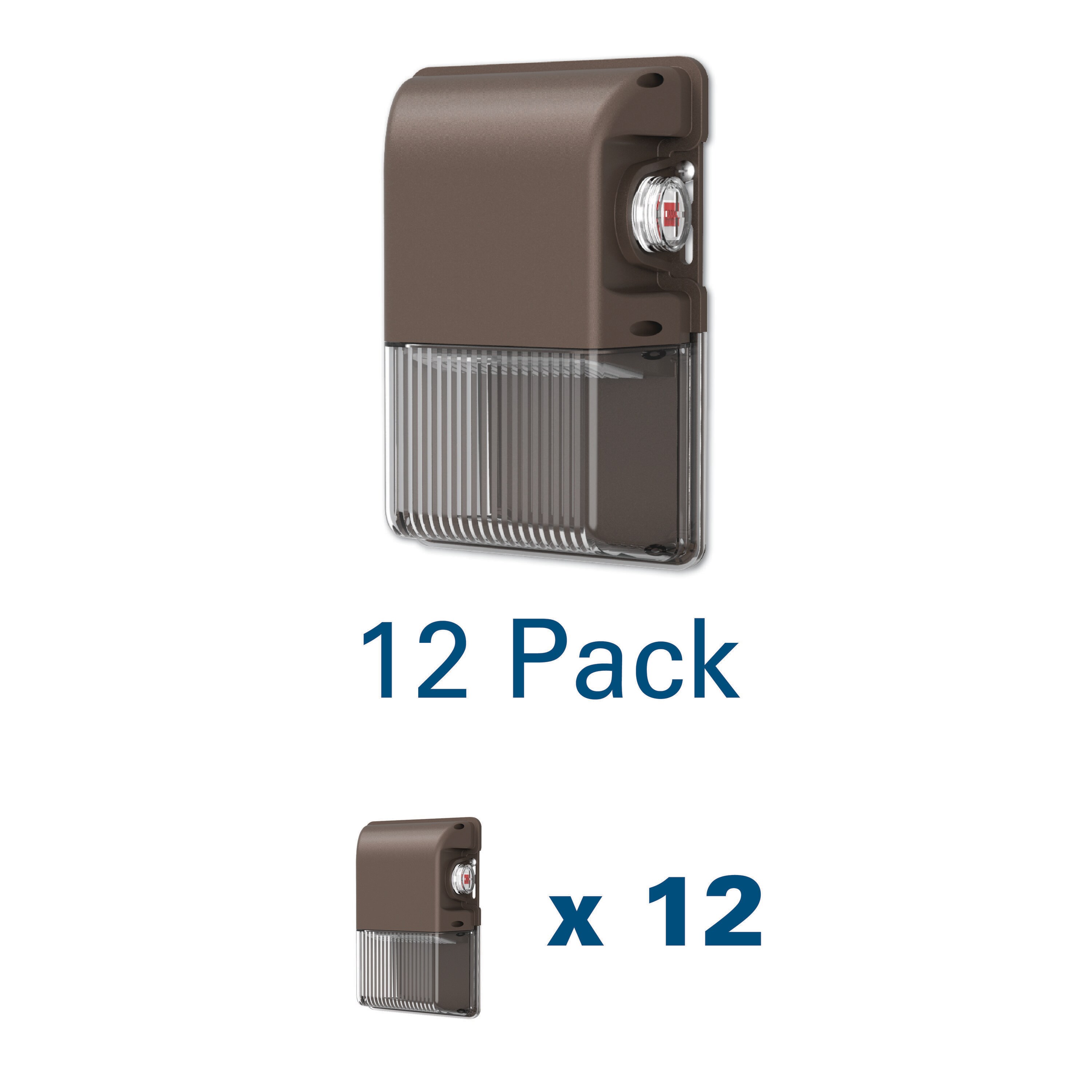 EarthTronics 11700-12PK Bronze Hardwired LED Outdoor Wall Pack Light 3000 -Lumen