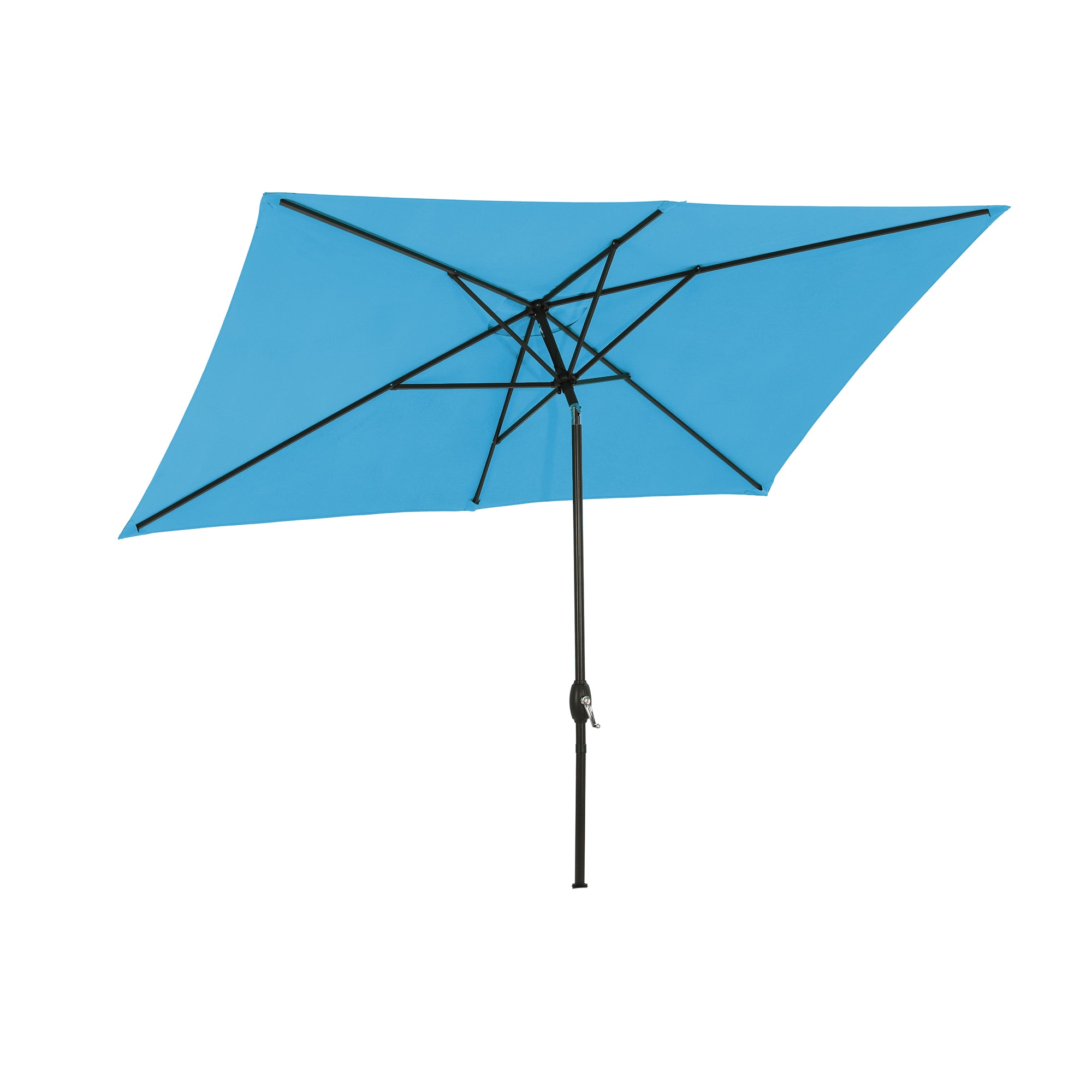 CASAINC WF-SM-041LB 10-ft Steel Blue Crank Market Patio Umbrella