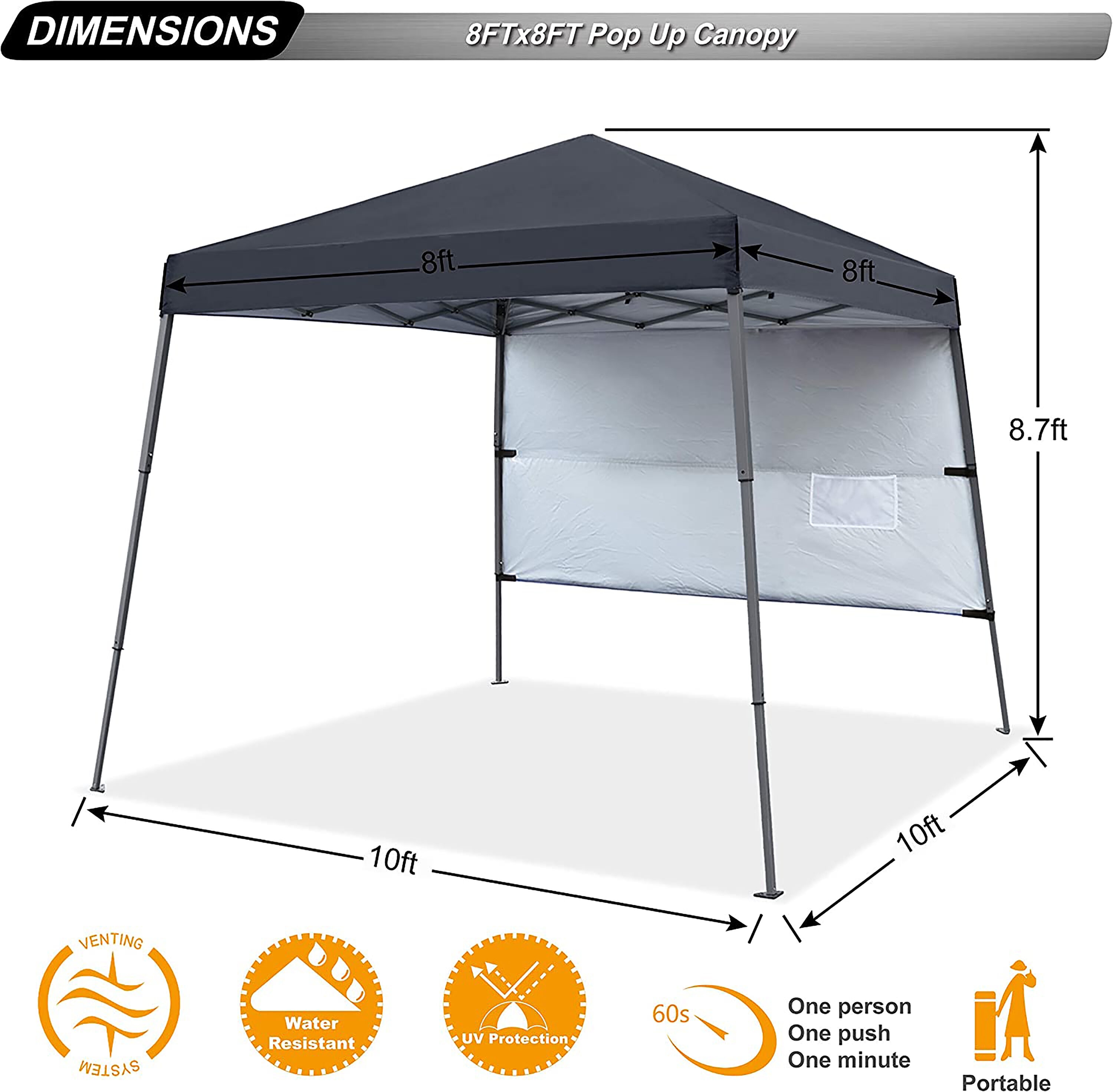 ABCCANOPY AHXJ1W-8FTBLACK Canopies-Sl - View #2