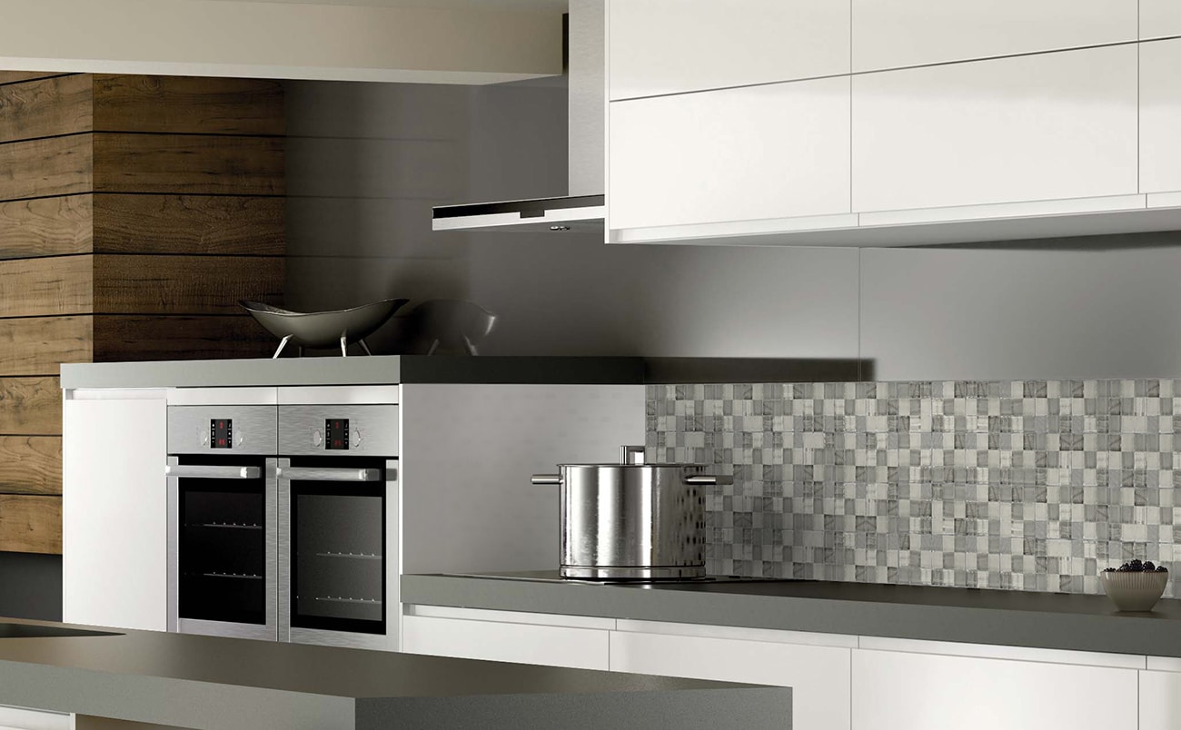 New Era 12x12 Gray Glass Mosaic Wall and Pool Tile
