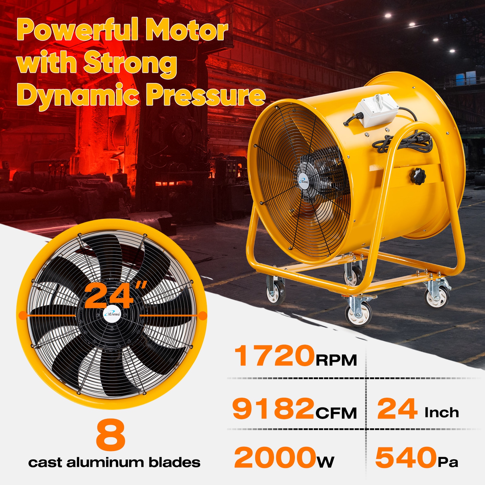 iLIVING ILG8VF24 Blower-Fans - View #3