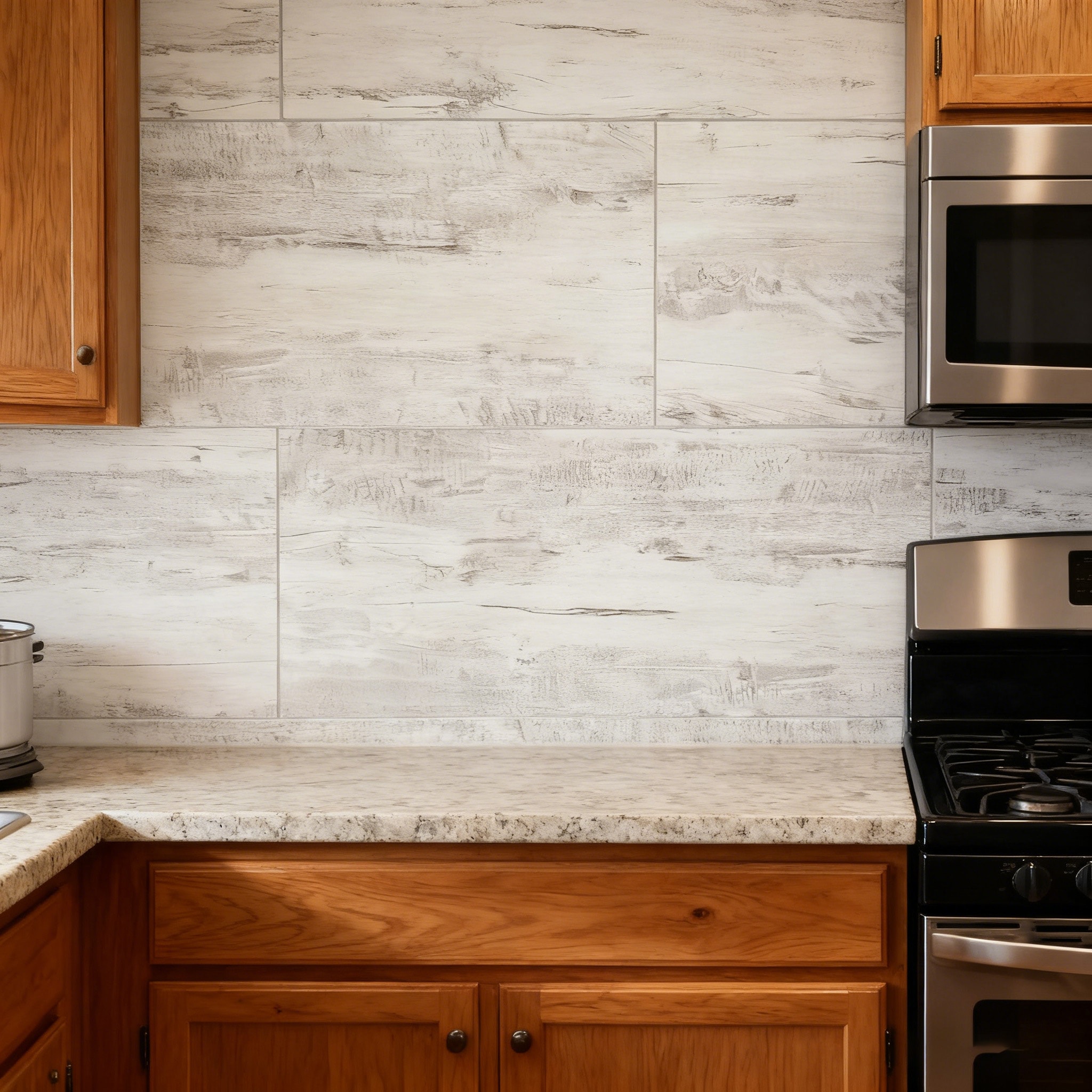 Abolos Birchwood Large Format Gray 6-in x 18-in Matte Glass Subway Wall Tile ( 7-sq ft / Carton )