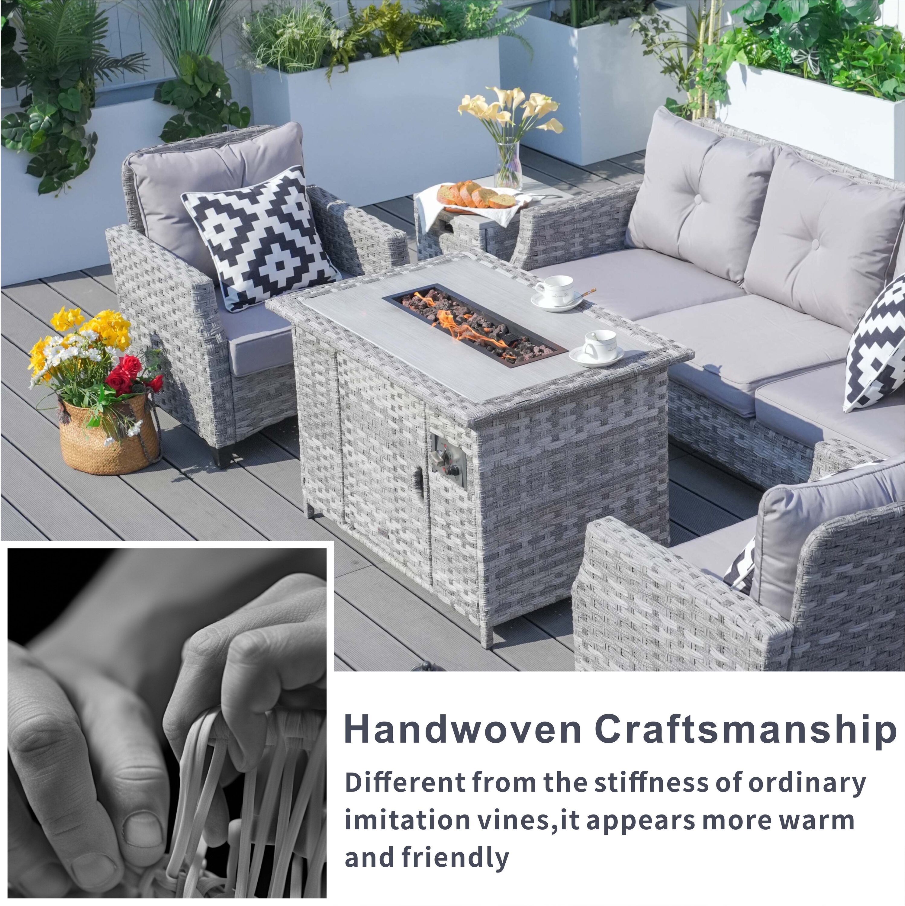 Direct Wicker DWF1802H Patio-Conversation-Sets - View #8