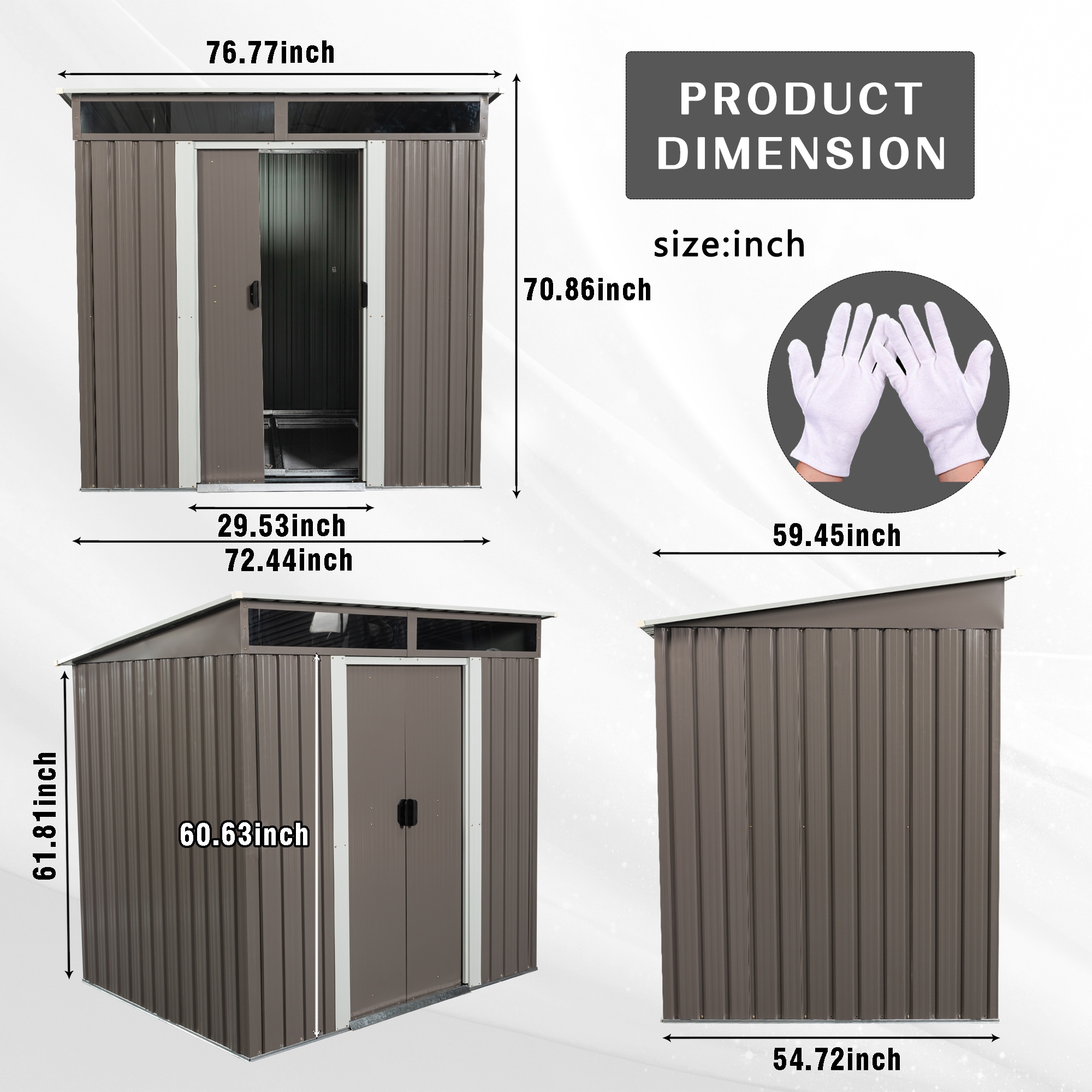 Kahomvis WWC-QP211-25 Metal-Storage-Buildings-Sheds - View #4