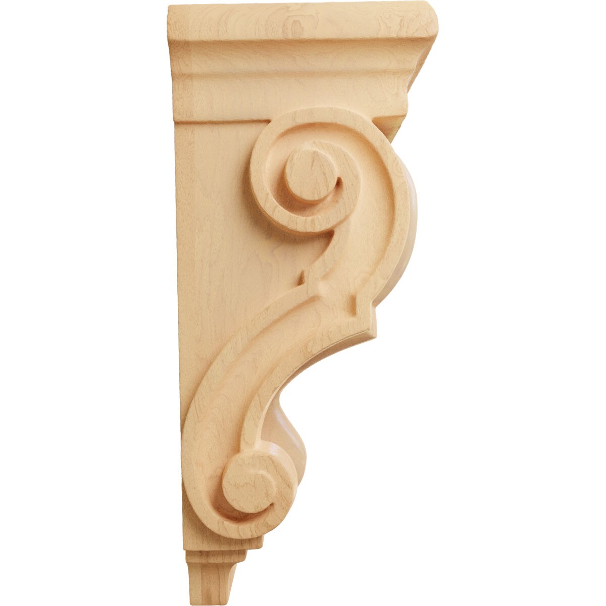Small Unfinished Red Oak Traditional Corbel