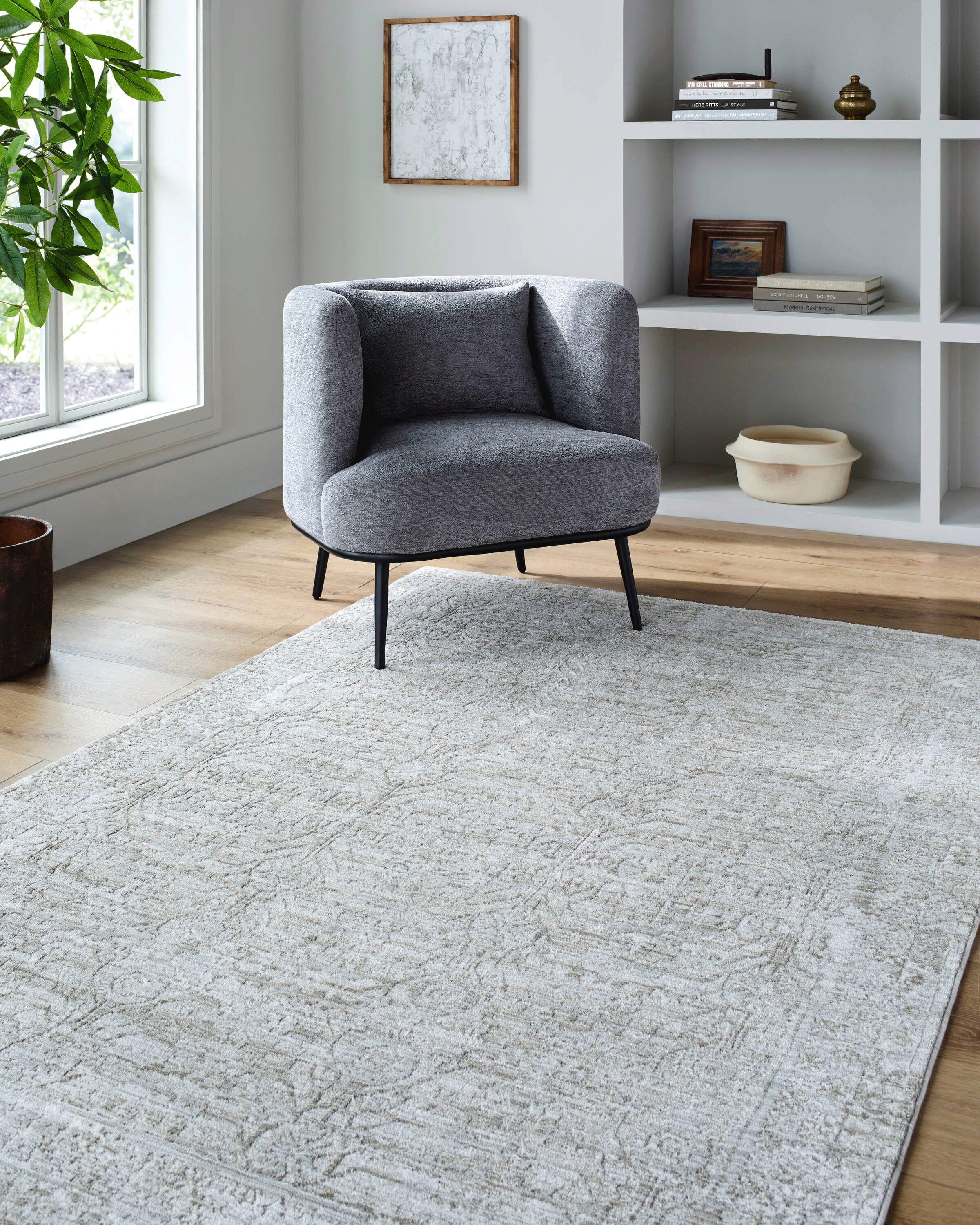 Livabliss VVBE2301-27311 Beth 2 x 4 (ft) Polyester Green Rectangular Indoor Distressed/Overdyed Area rug