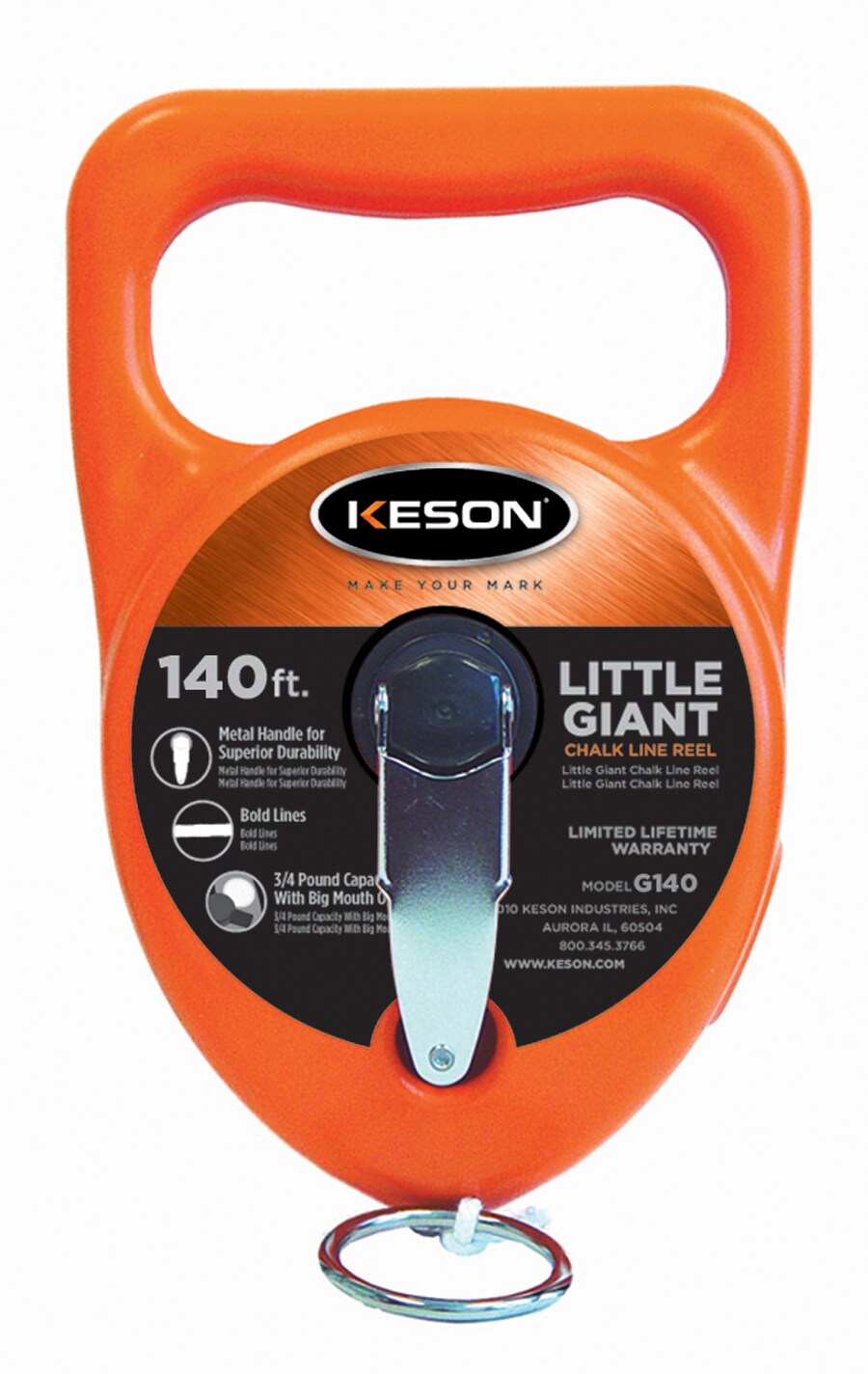 Keson Giant Chalk Line Reel, Large, G140FL