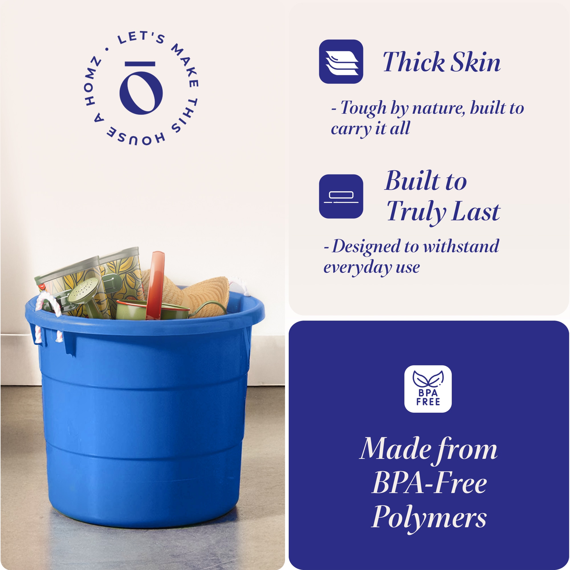 Homz Products 3 X 0402BLDC.02 Bins-Baskets - View #3