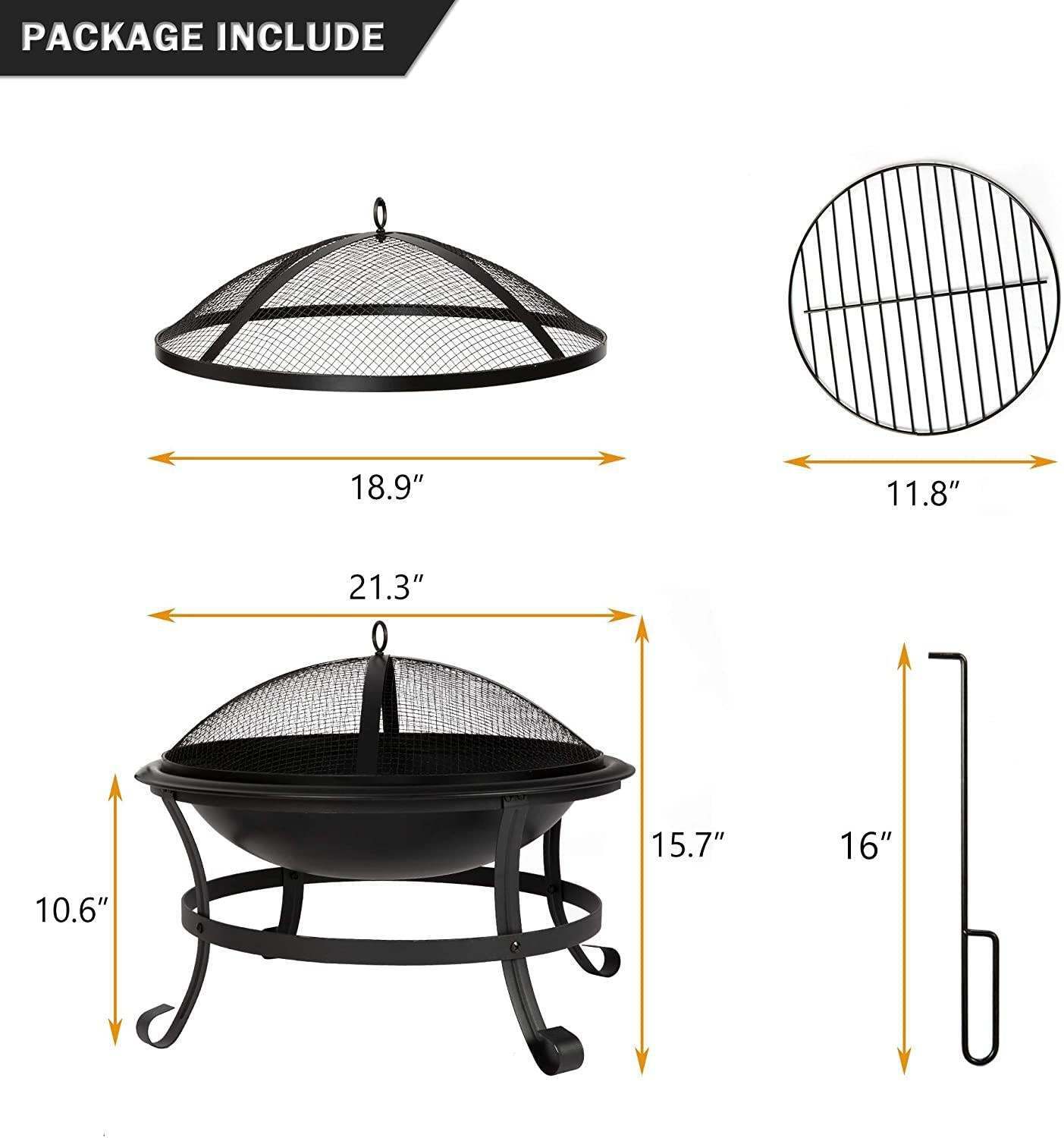 Maocao Hoom MZHHXST42 Outdoor-Woodburning-Firepits - View #7