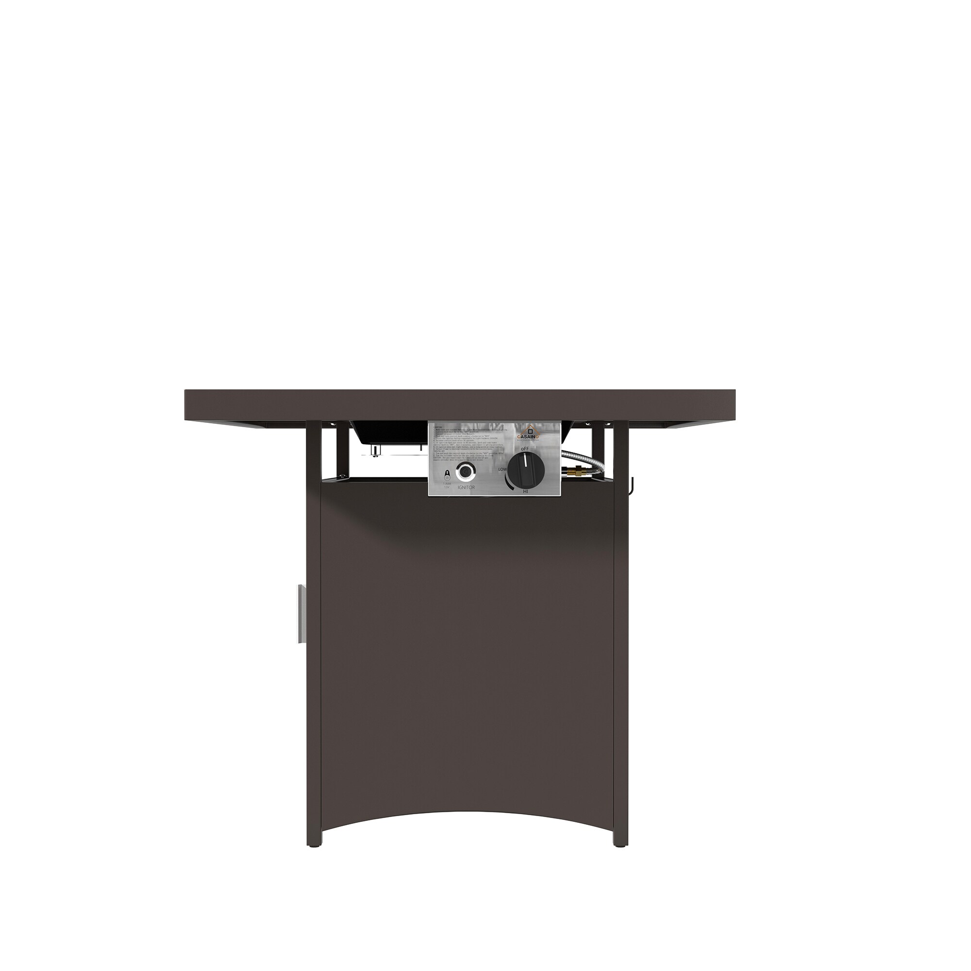 CASAINC WF-HW66109 28-Inches W Brown Iron Round Tabletop Liquid propane Fire pit