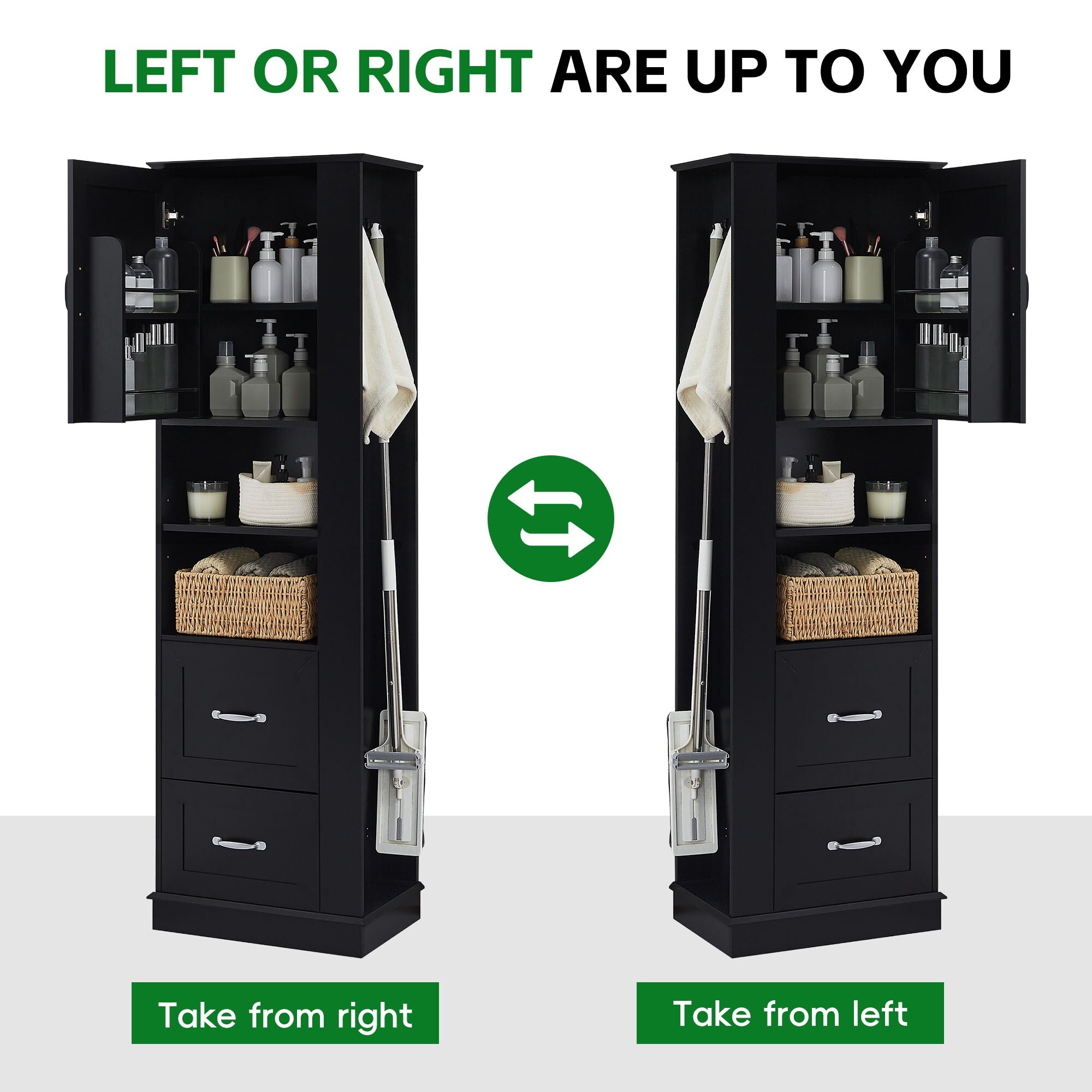 HyperDrop Cart ZW-N725P468497B Linen-Cabinets - View #5