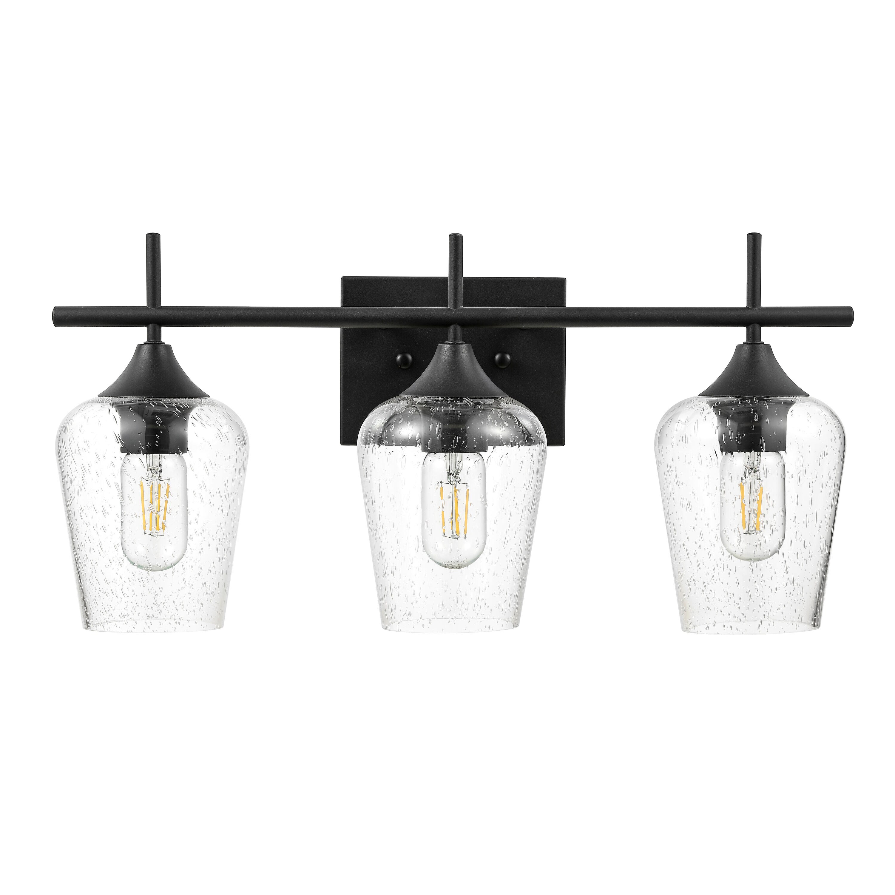 GETLEDEL FX-39050E 21-in 3 -Light Matte Black Modern/contemporary Vanity light