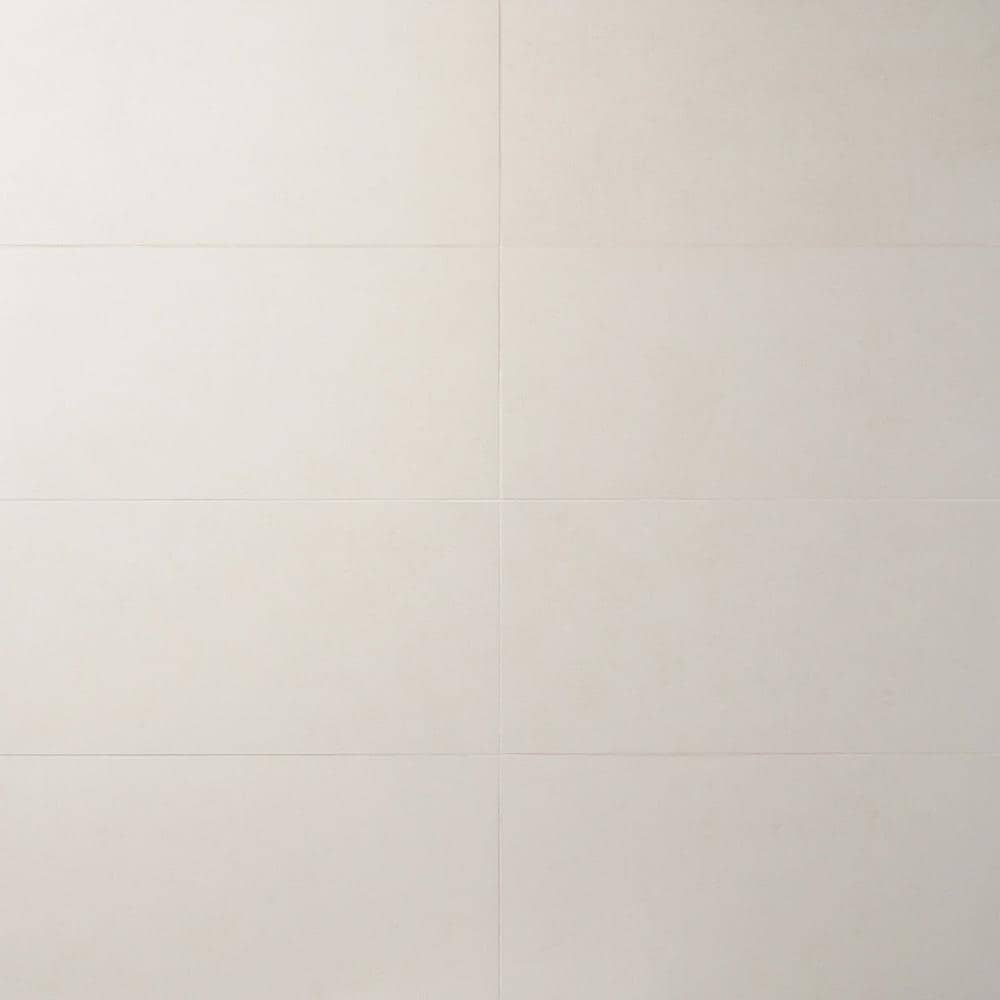 Artmore Tile EXT3RD105350 ToughTech White 12-in x 24-in Matte Porcelain Stone look Large format Floor and Wall Tile ( 9.68-sq ft Carton )